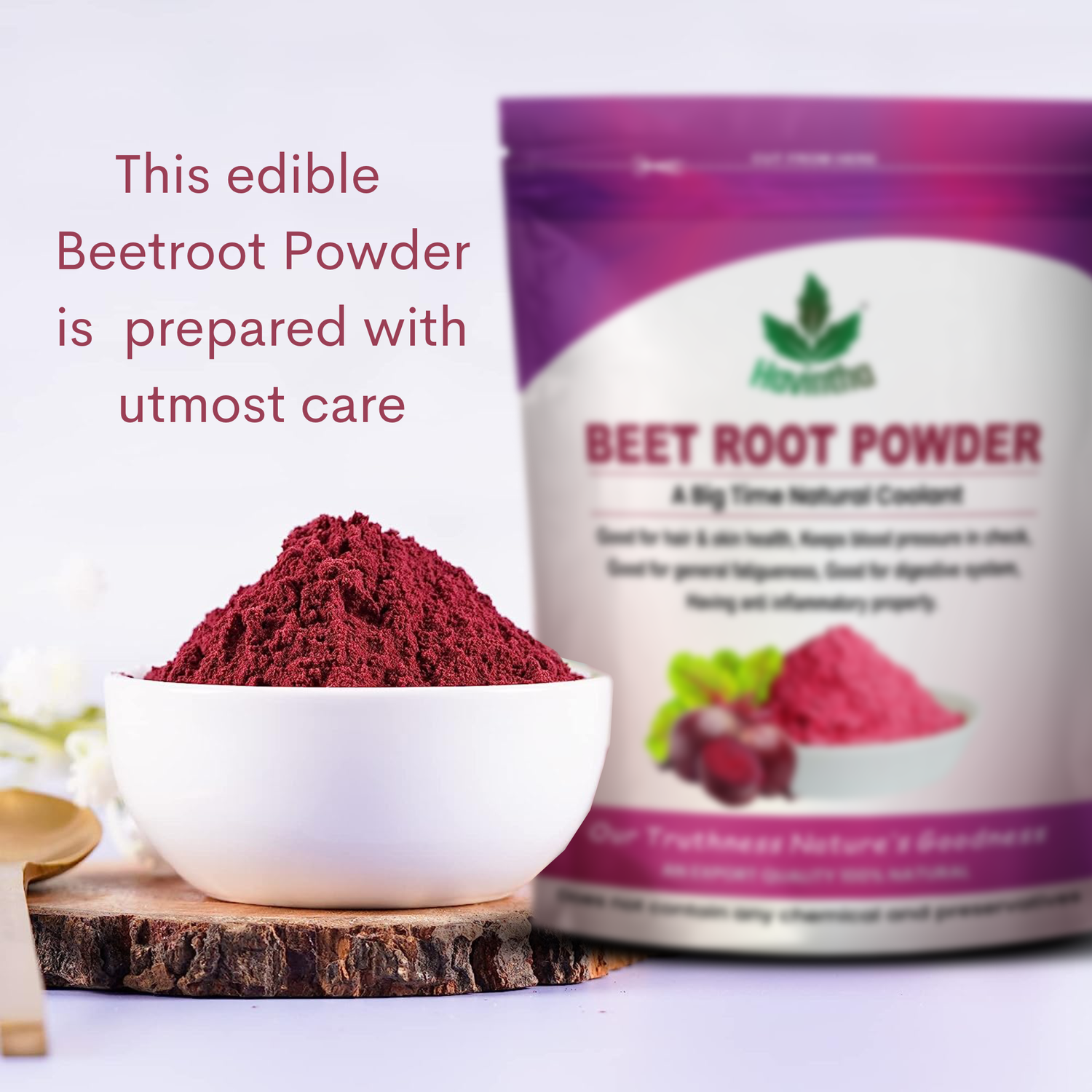 Havintha Natural Beet Root Powder For Improves Heart Health and Blood Pressure - 227g