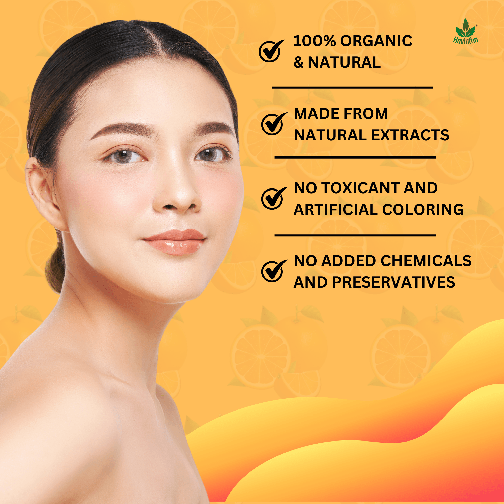 Havintha Natural Orange Peel Powder |For Bright Skin | All Skin type | 250 Grams (JAR)