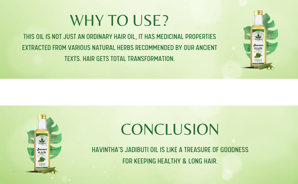 Havintha Natural Jadibuti Hair Oil For Hair Growth And Hair Fall Control With Tea Tree, Olive, Curry Leaves, Ridged Gourd, Almond, Jatamansi, Bhringraj, And Brahmi Oil - 100 ML