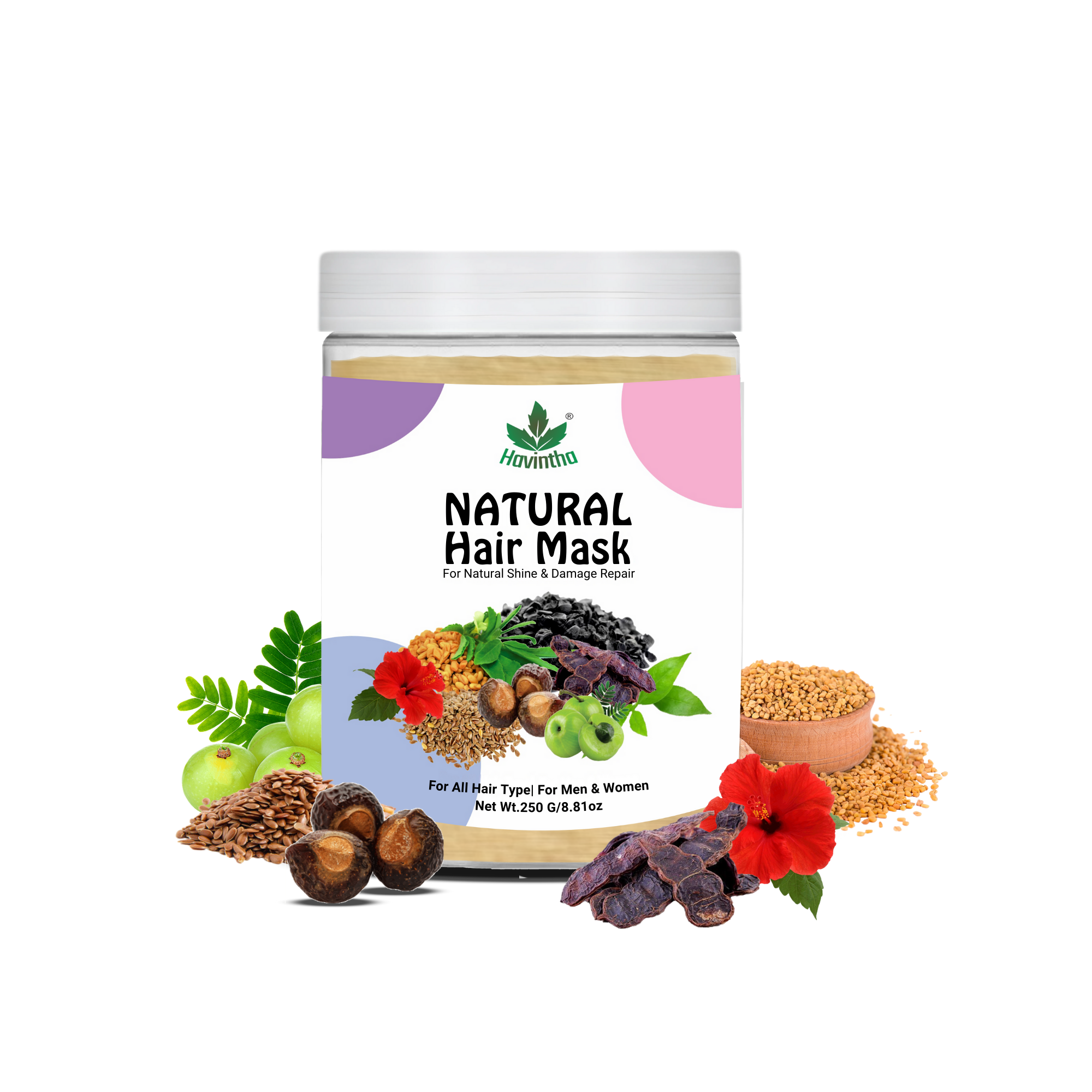 Havintha hair mask for reducing hair fall split ends | Lustre | shining | nourishment 250grams