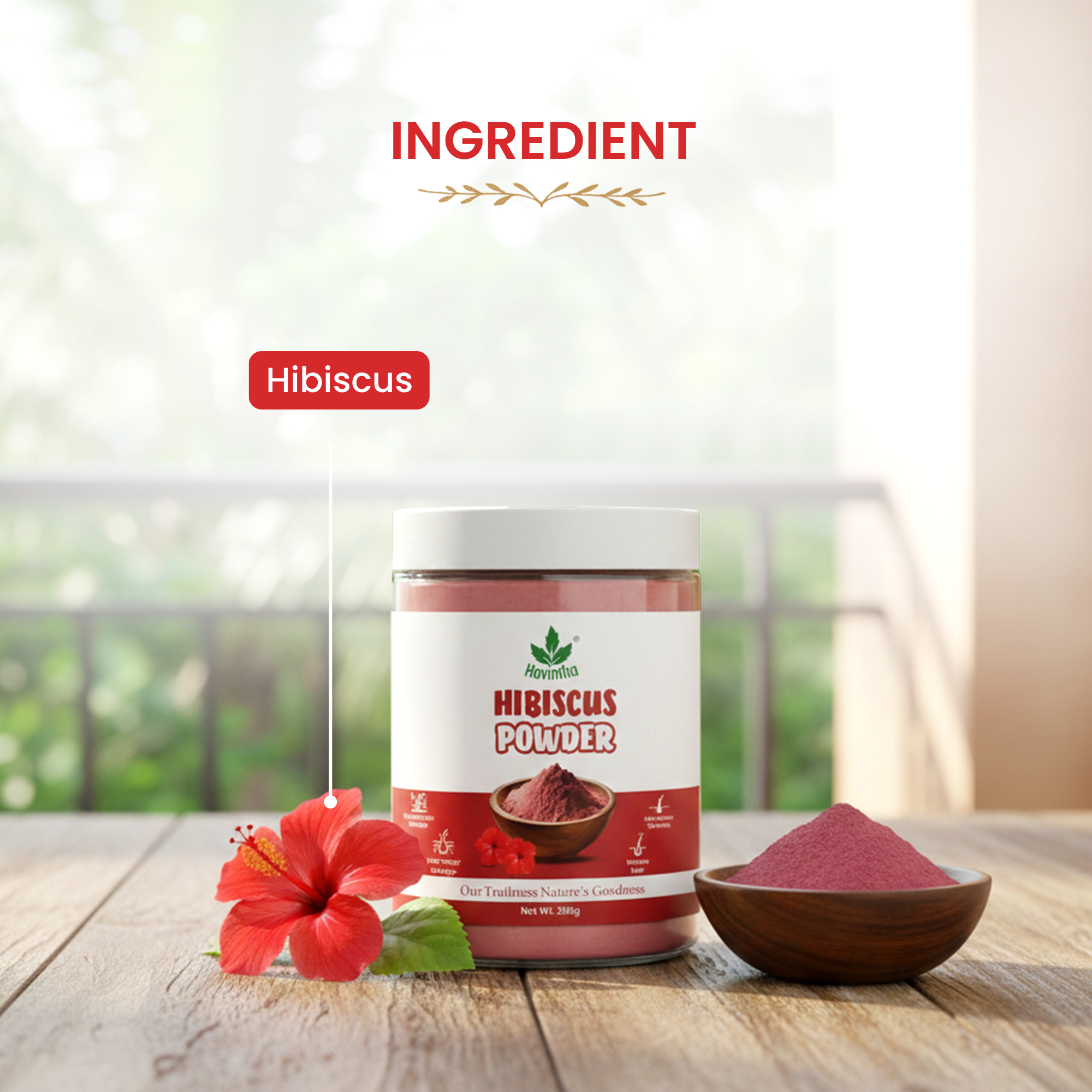 Havintha Natural Hibiscus Powder for Hair Growth & Prevents Hair Fall - 250g