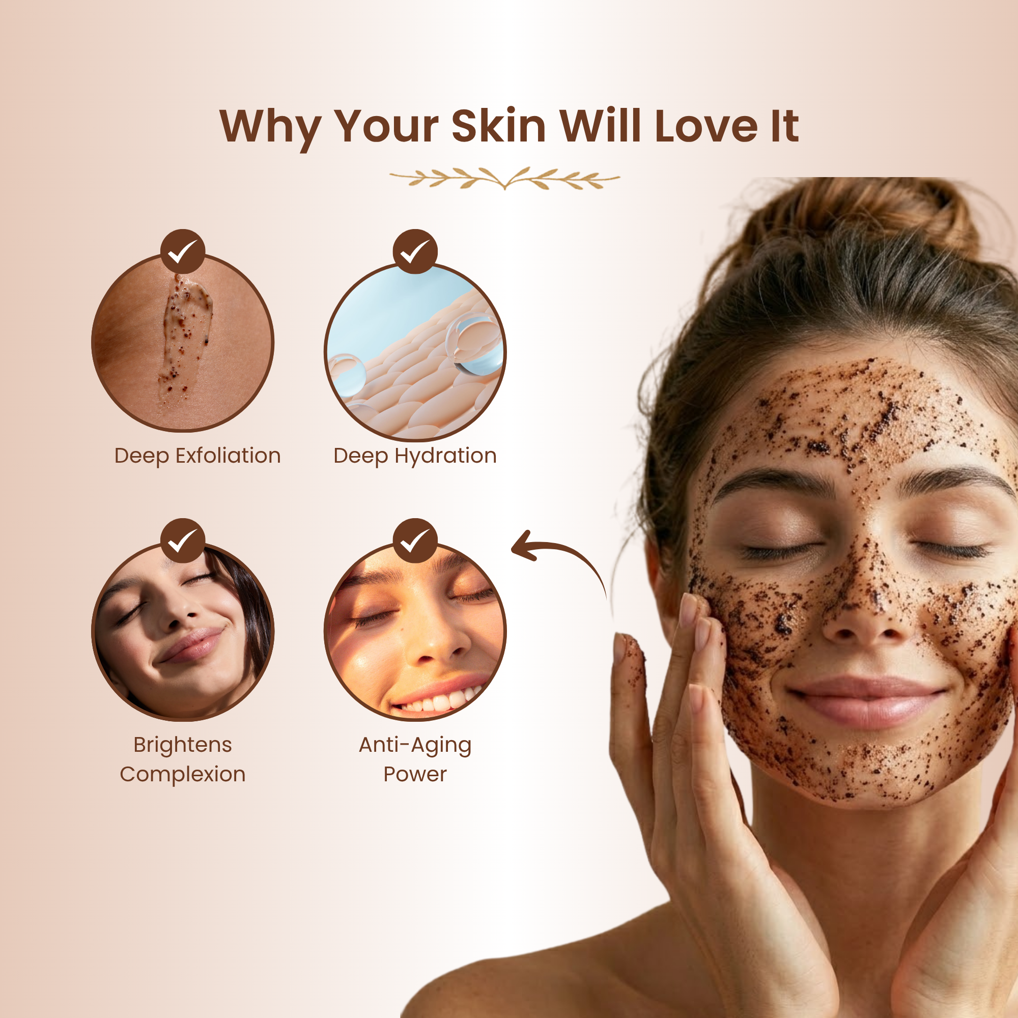 Havintha Coffee Face Scrub | Natural Exfoliator for Glowing Skin | Gentle, Skin-Brightening Formula – 100gm