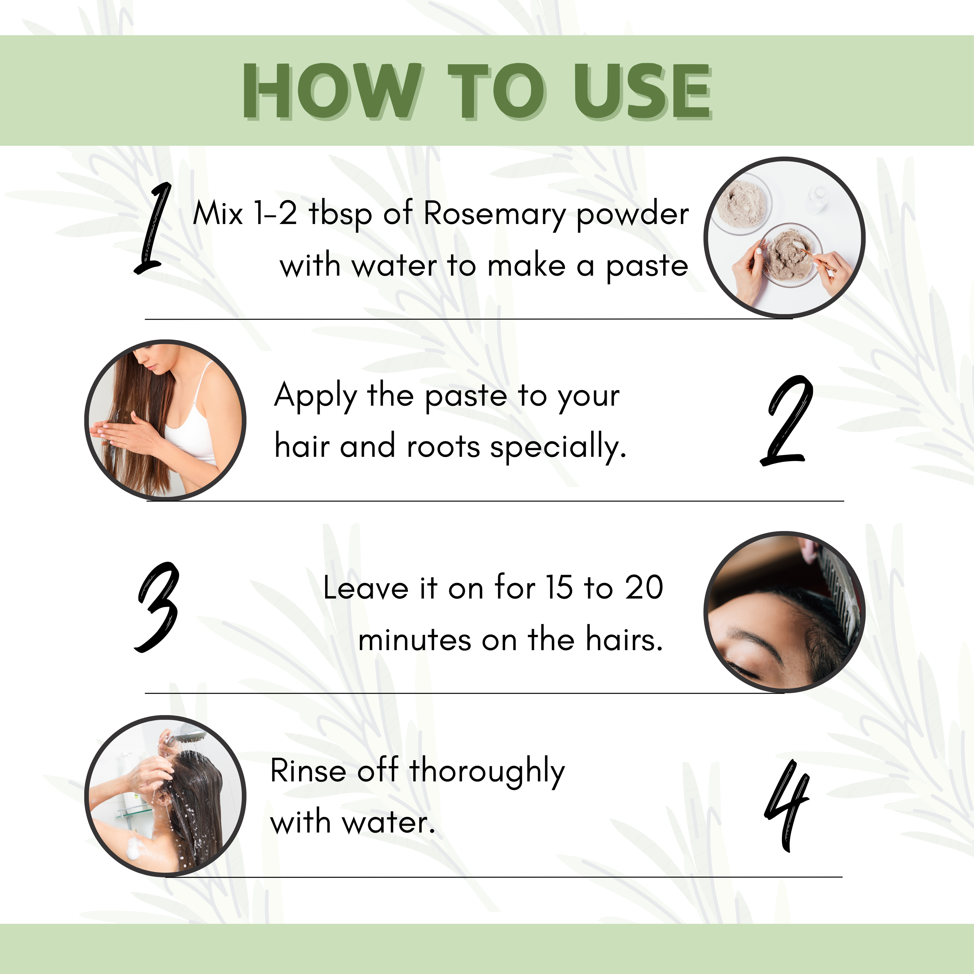 Havintha Natural Rosemary Powder For Shiny Hair|Rosemary powder for hair growth| Men & Women - 100gm