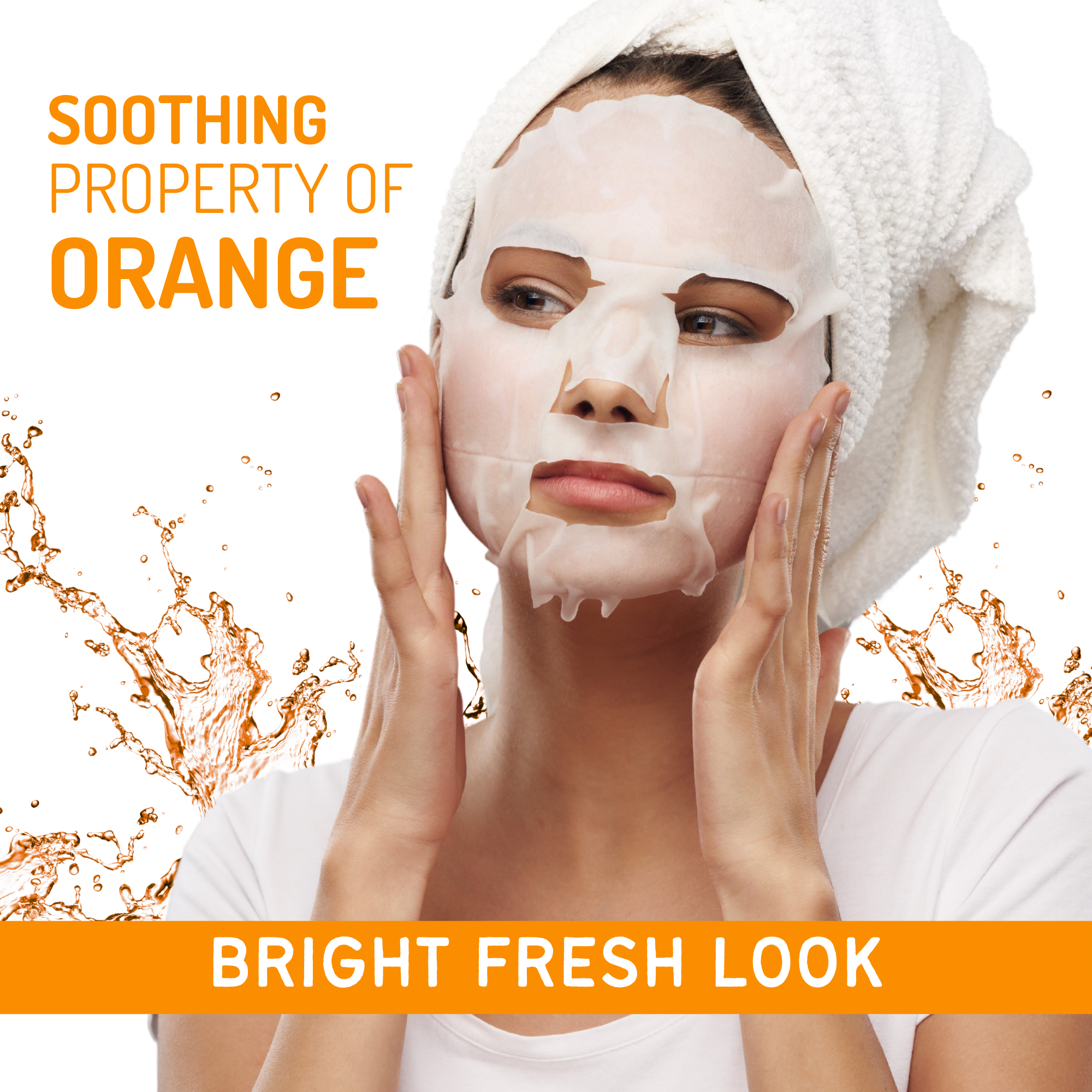 Havintha Orange Face Sheet Mask For Glowing Skin | Facial Sheet Mask For Intense Hydration & Moisturizing Vitamin C Sheet Mask ( Pack of 2 )