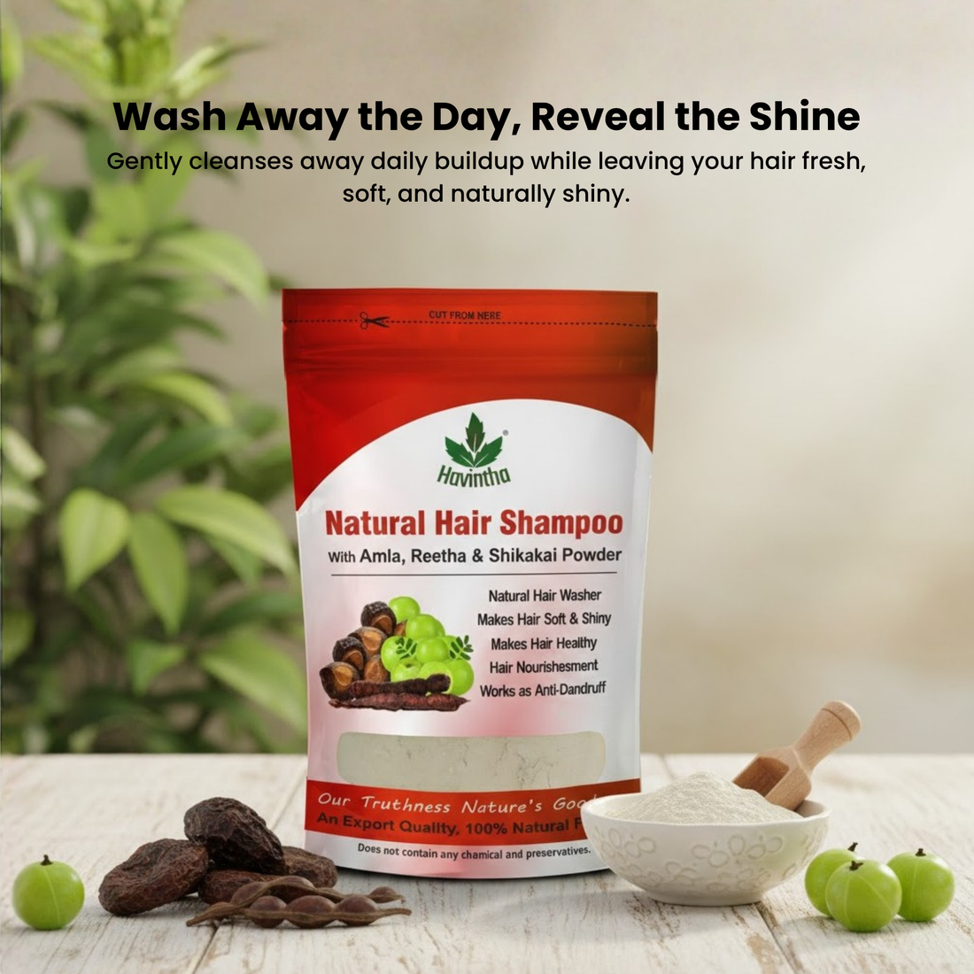 Amla Reetha Shikakai Powder Natural Hair Shampoo for Hair - 227 Grams