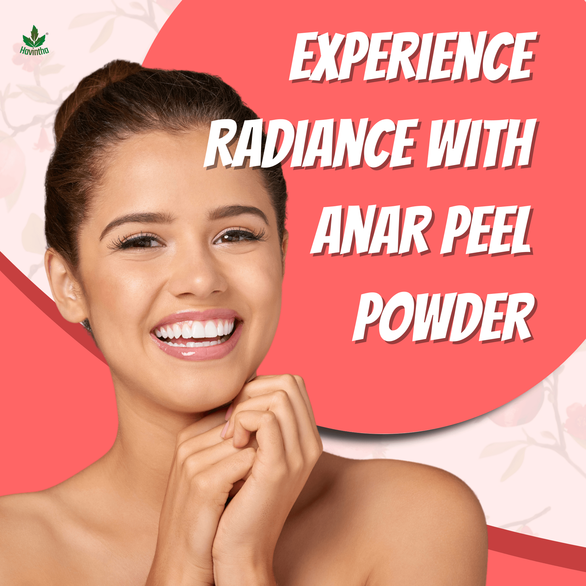 Havintha Natural Anar Peel Powder | For Glowing Skin | Herbal Skin Care | 250 Grams (JAR)
