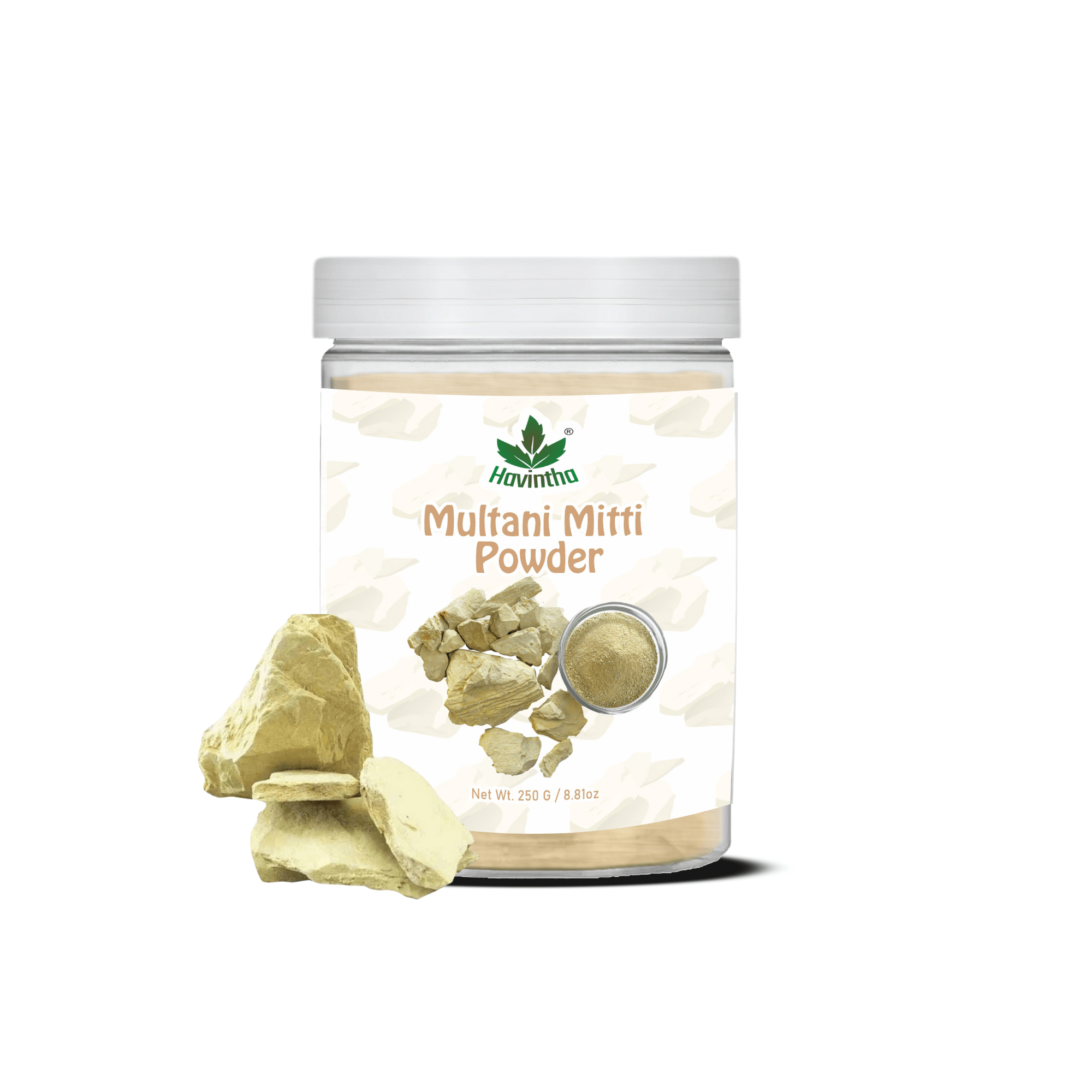 Havintha Natural Multani Mitti Powder | Natural Face Pack & Skin Care | 250 Grams (JAR)