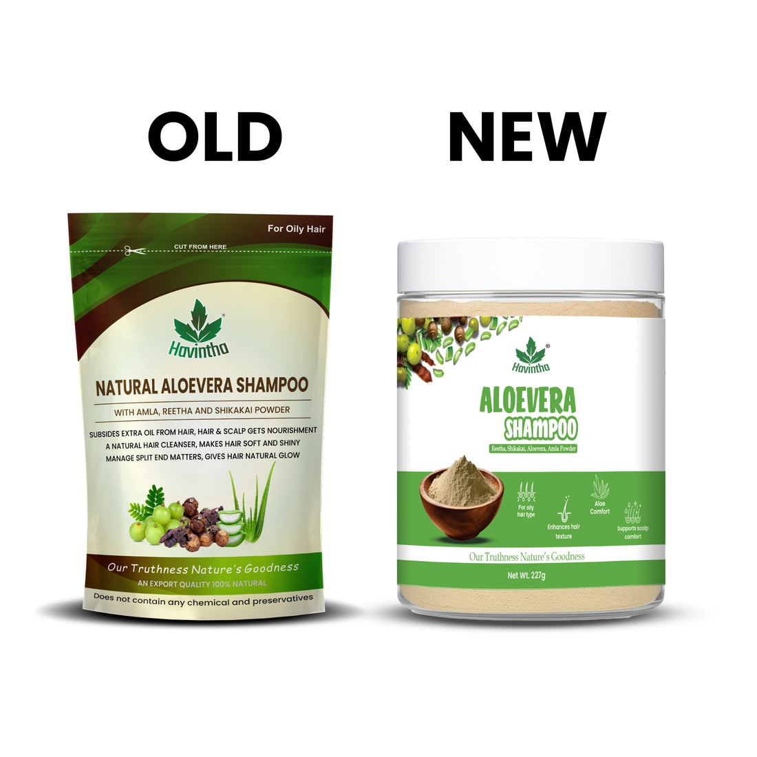 Natural Aloevera Powder Shampoo | for Oily Hair | Men & Women (227g)