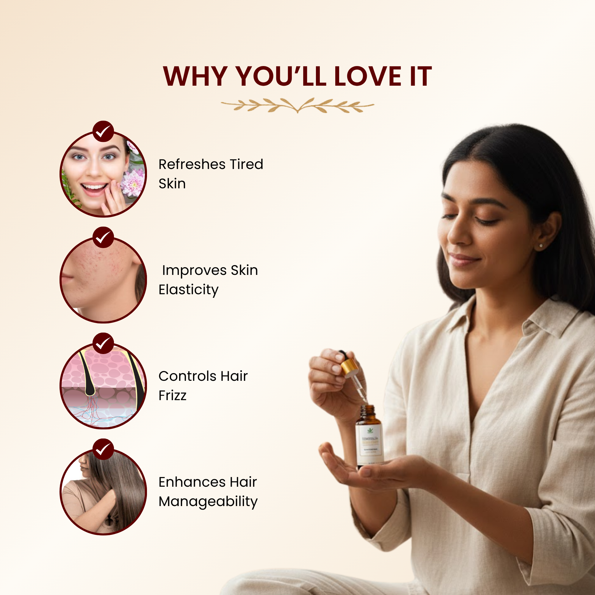 Havintha Pure and Organic Mandarin Essential Oil for Hair Care , Acne & Wrinkles and Aromatherapy-15 ml.