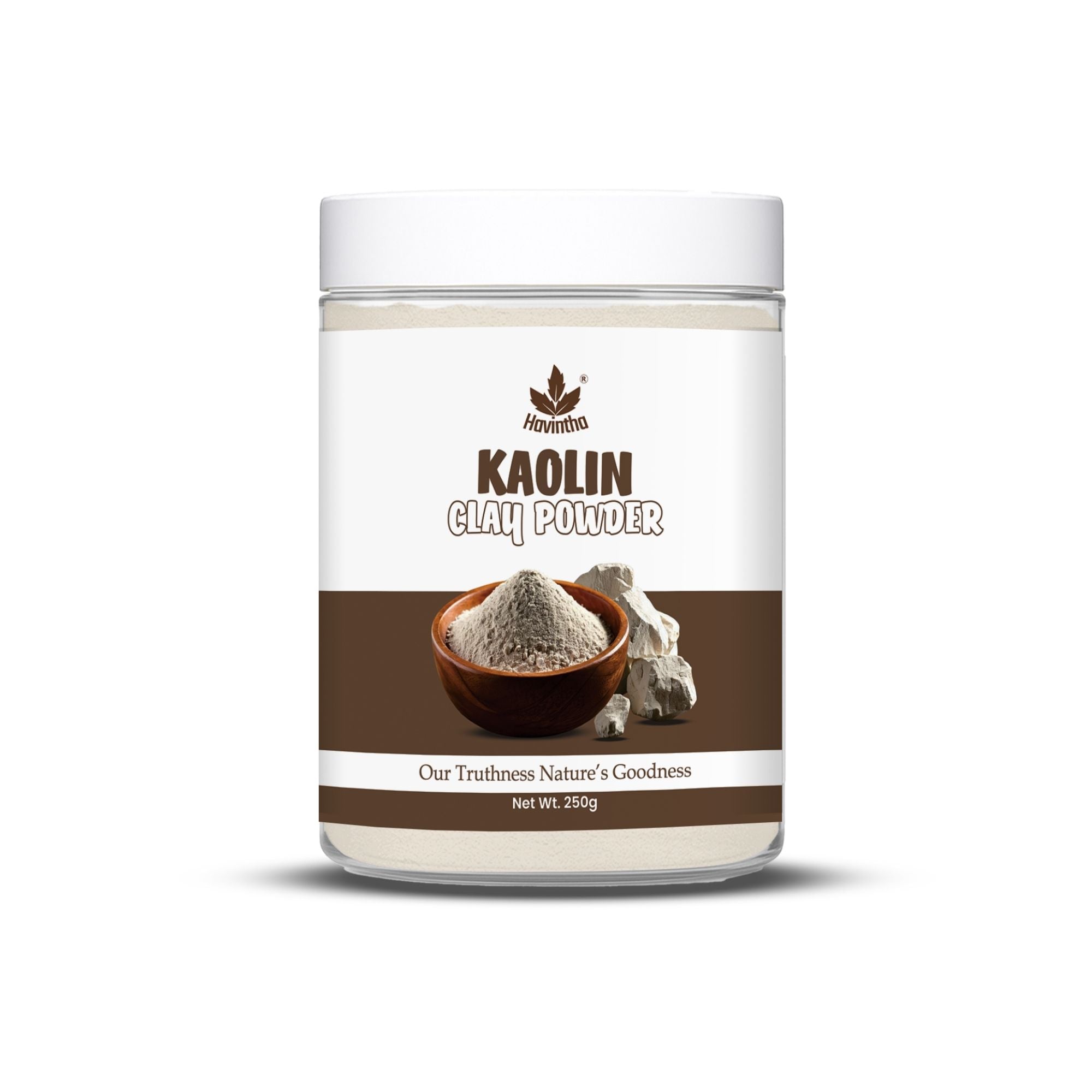 Havintha Kaolin Clay Powder 250g – Pure & Natural Face Mask for Skin & Hair | Deep Pore Cleansing, Oil Control & Gentle Exfoliation | Helps Reduce Acne, Blackheads & Uneven Skin Tone | For Men & Women