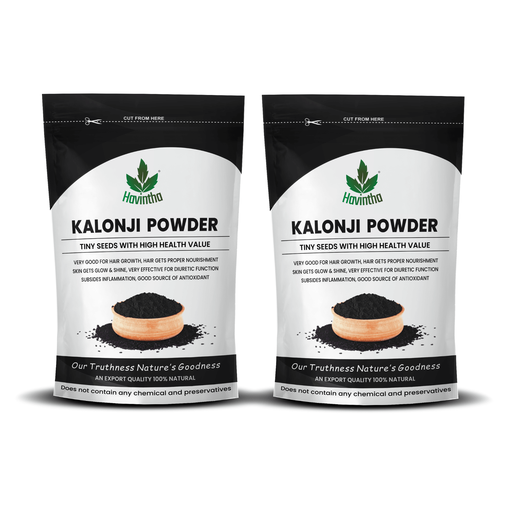 Havintha Kalonji Powder 227g | Chemical-Free Black Seed Powder for Hair Strength, Split Ends Repair & Daily Wellness