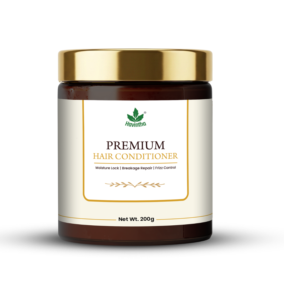 Havintha Premium Hair Conditioner 200g | Advanced Herbal Formula for Moisture Lock, Breakage Repair & Frizz Control | Aloe Vera, Coconut, Keratin & Xanthan Gum for Smooth, Strong, Shiny Hair