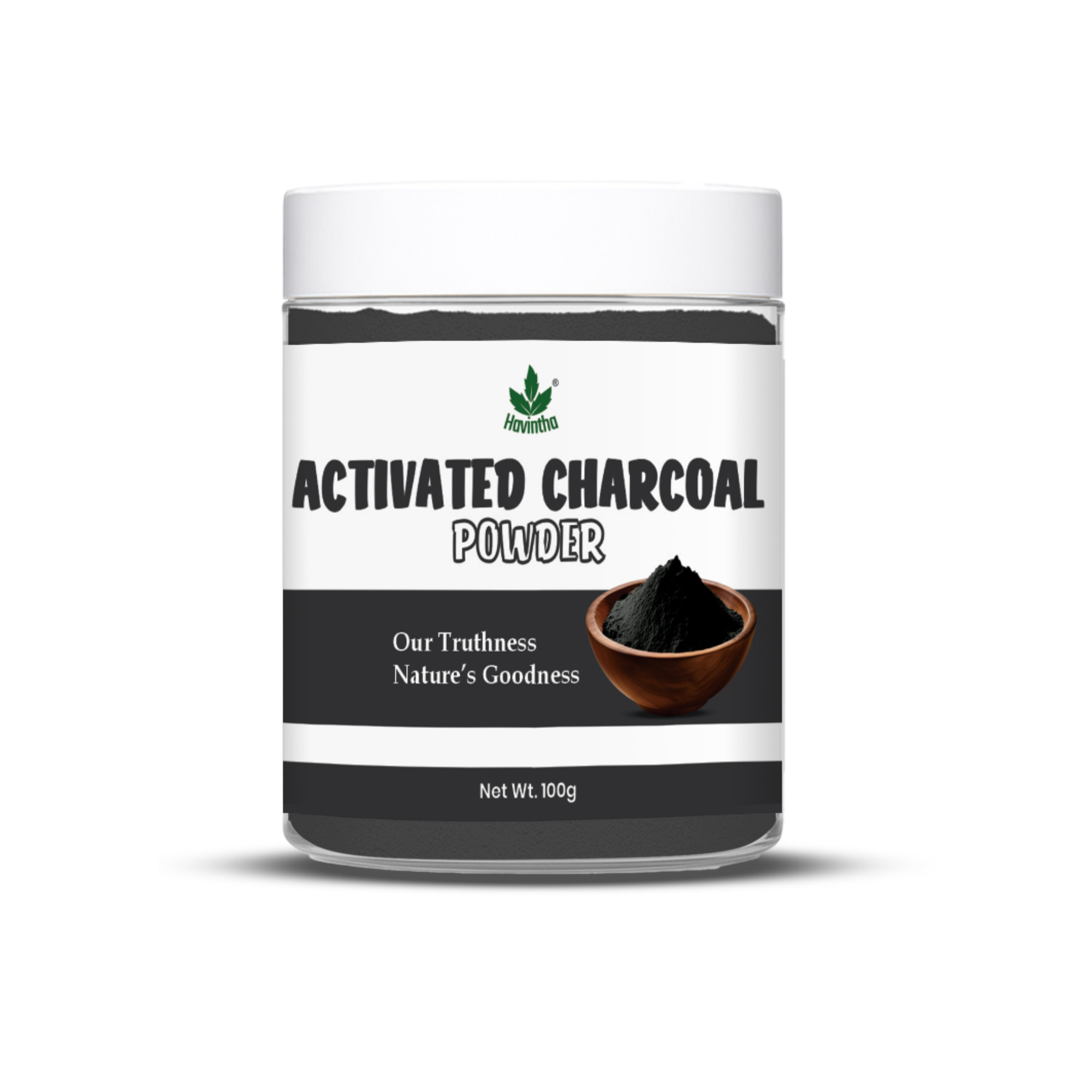 Havintha 100% Natural Activated Charcoal Powder for Skin, Face Pack, Removes Dead Skin and Natural Detoxifier for Your Body, 100 g