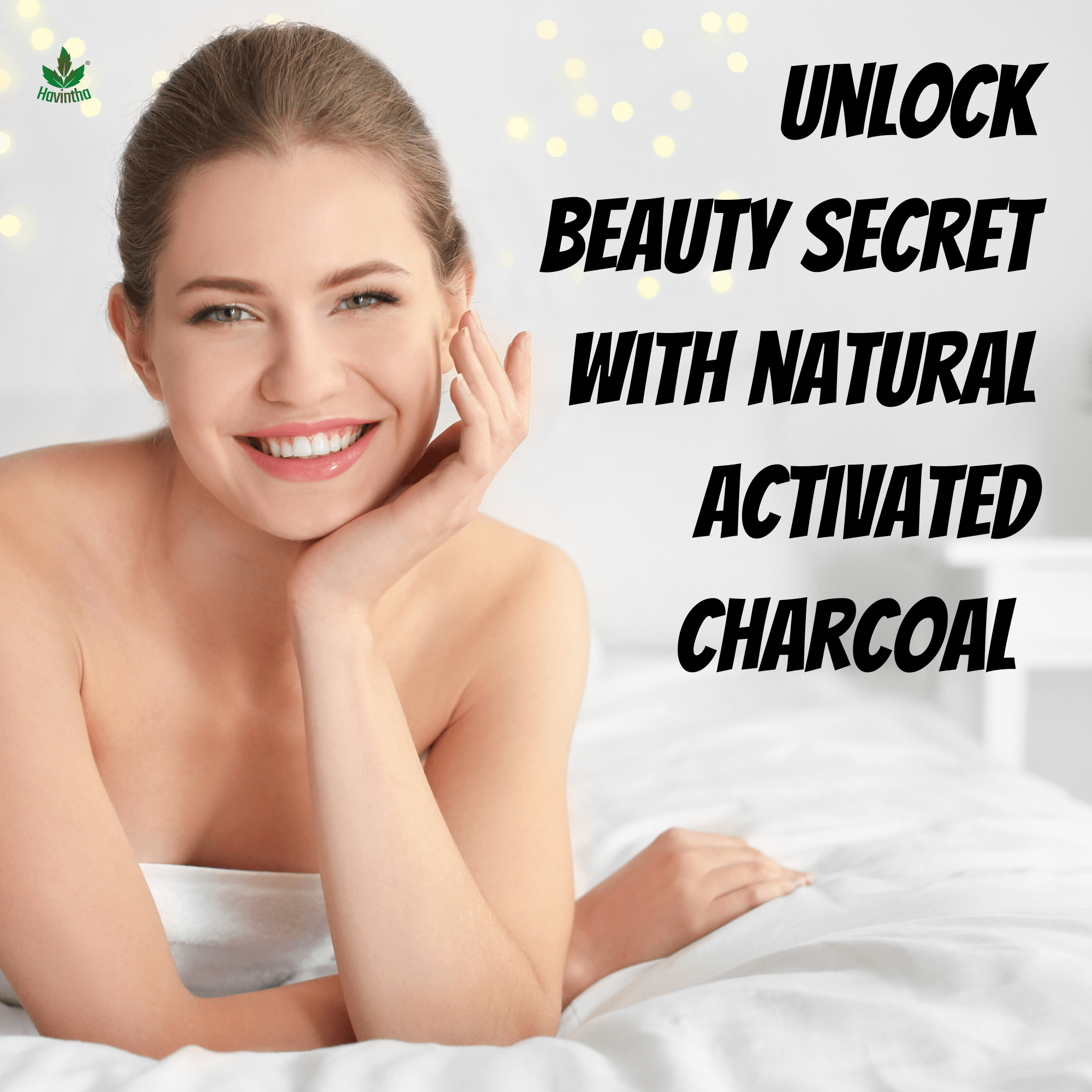 Havintha Activated Charcoal Powder | 100% Natural for Face & Body | 250 Grams (JAR)