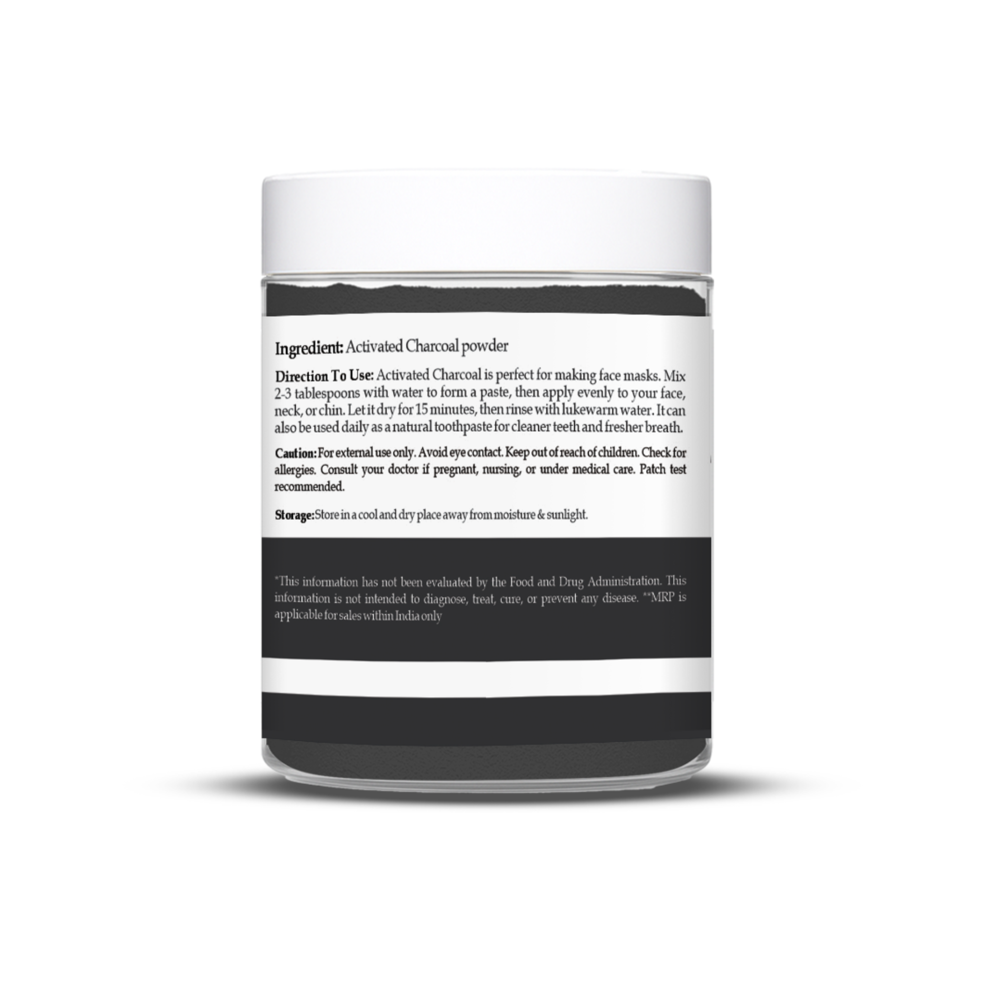 Havintha 100% Natural Activated Charcoal Powder for Skin, Face Pack, Removes Dead Skin and Natural Detoxifier for Your Body, 100 g