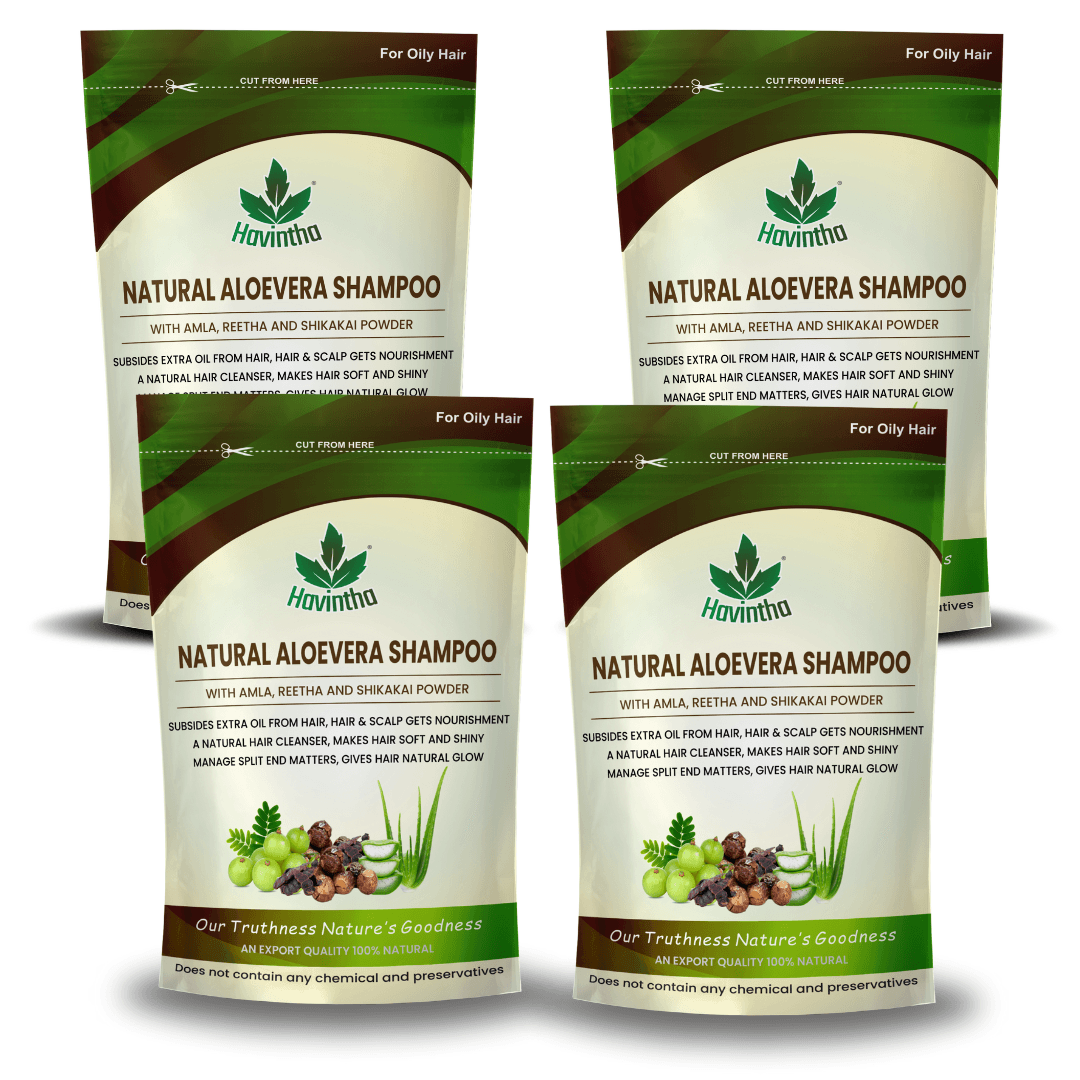 Natural Aloevera Powder Shampoo | for Oily Hair | Men & Women (227g)