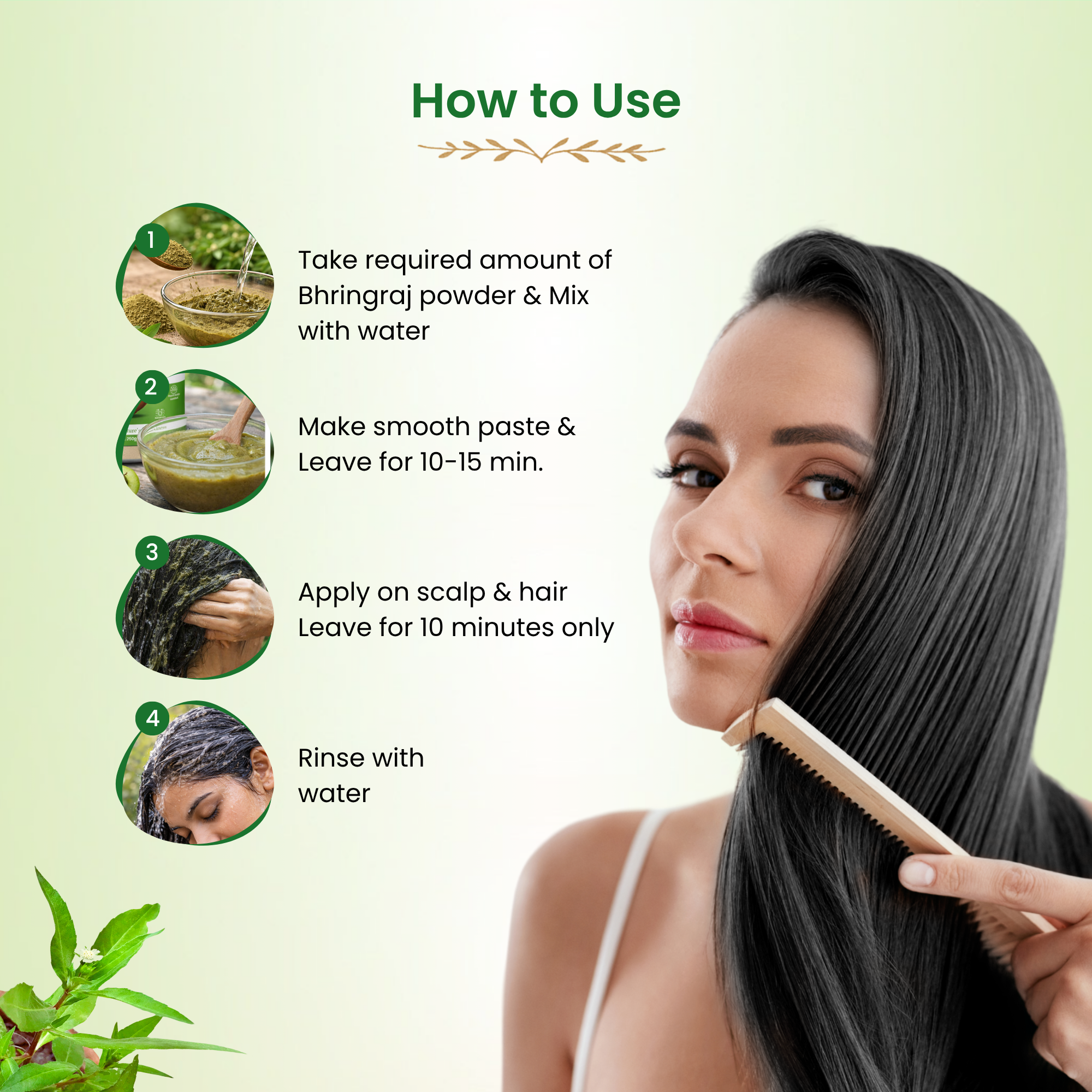 Havintha Natural Bhringraj Powder | For Strong & Silky Hair | 250 Grams (JAR)