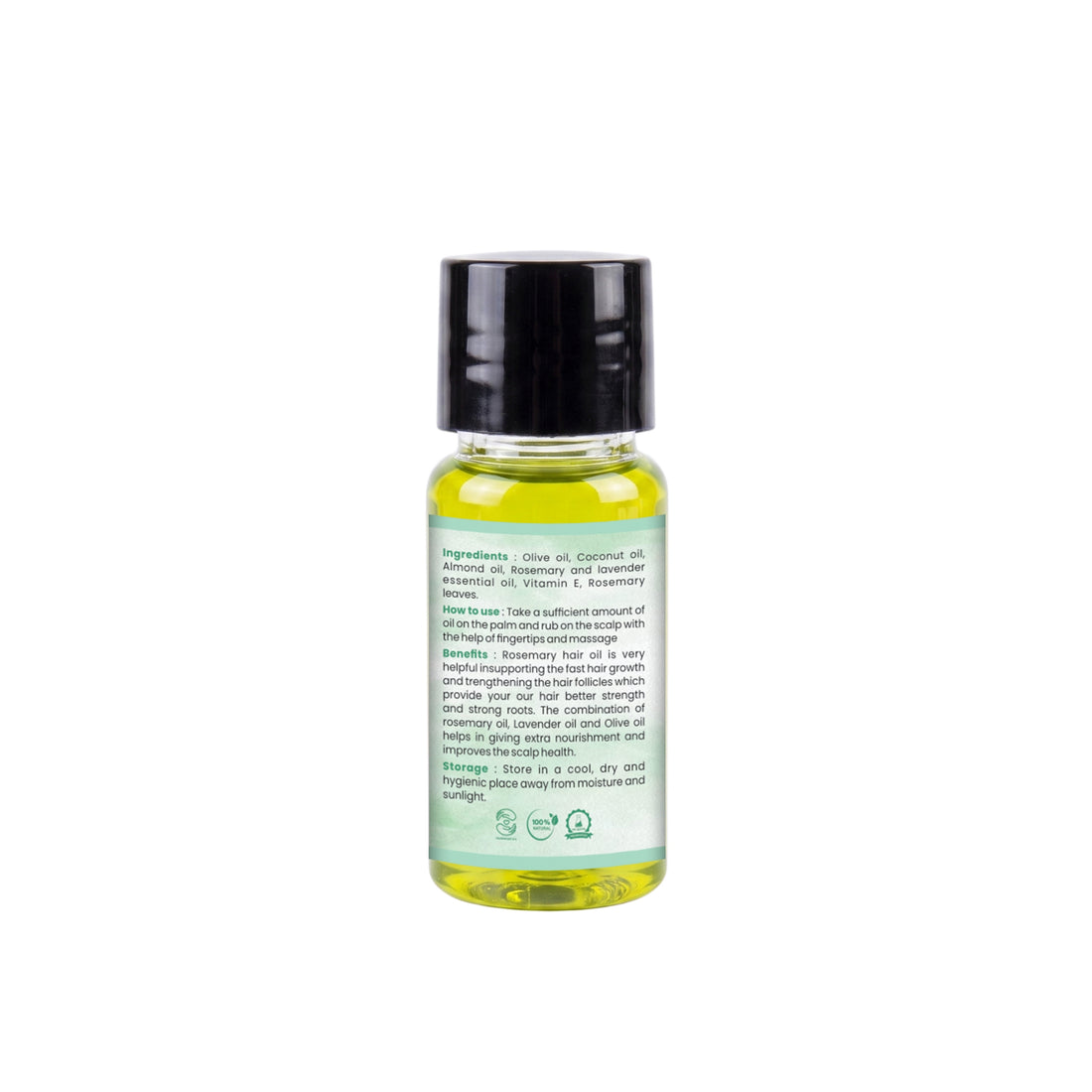 Havintha Organic Rosemary Hair Oil 15ml | Hair Growth Support & Hair Fall Control | For Men & Women