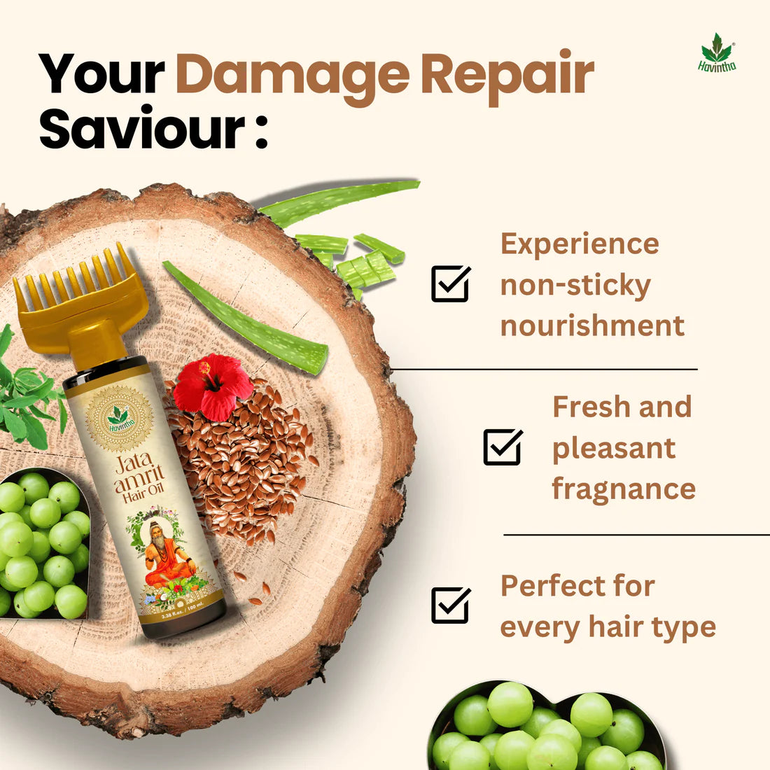 Havintha Natural Methidana Shampoo(227 GM) with Amla Reetha Shikakai Powder for All Type Hair and Jata Amrit Hair Oil (100 ML) With Rosemary, Tea Tree, Lavender, Castor Oil, Ratanjot, Black Seeds For Men & Women, Totally Organic