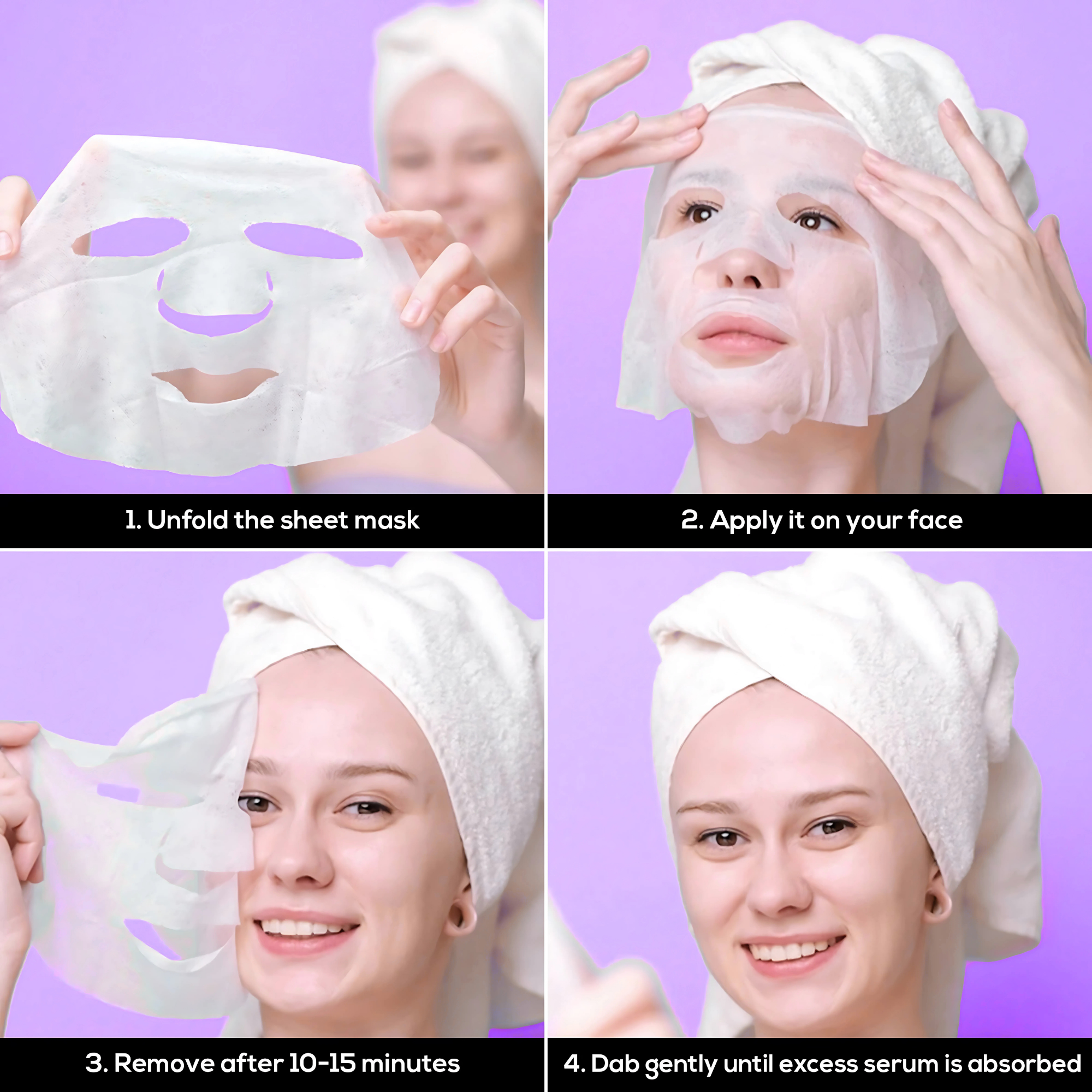 Havintha Lavender Face Sheet Mask For Glowing Skin | Facial Sheet Mask For Intense Hydration & Moisturizing Vitamin C Sheet Mask ( Pack of 2 )