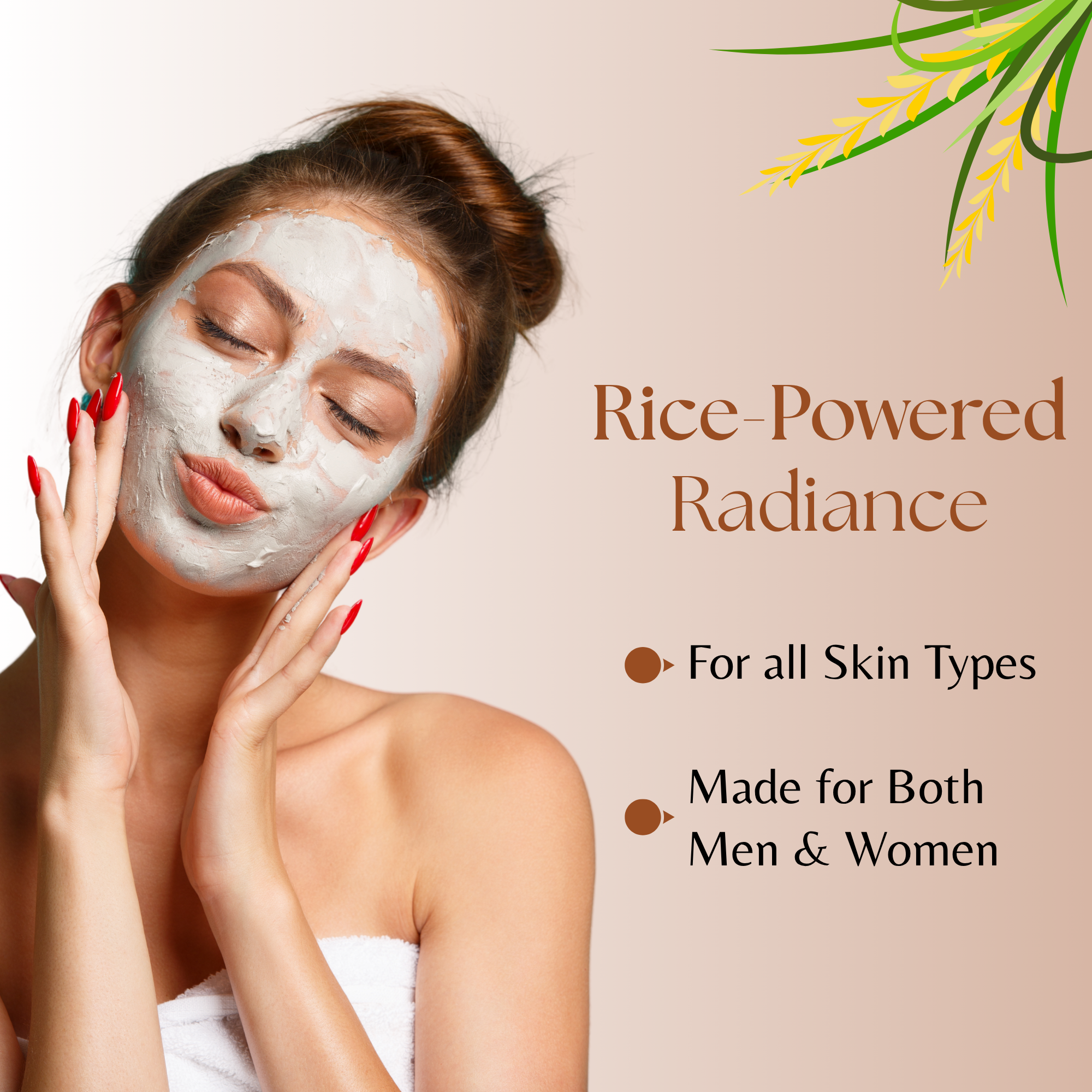 Havintha Natural Rice Powder Mask | Brightening Rice Mask | Glowing Skin | 100 Grams