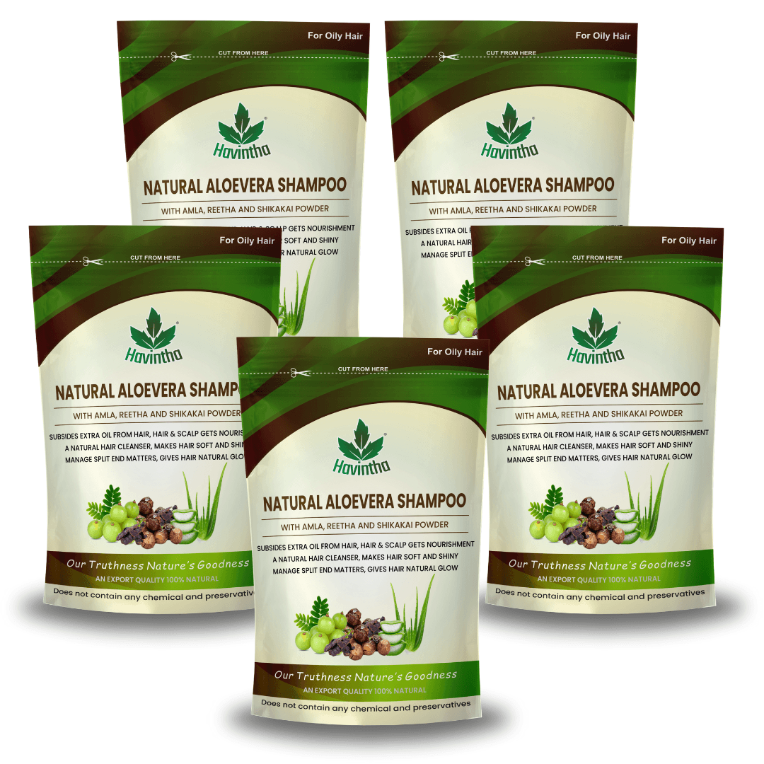 Natural Aloevera Powder Shampoo | for Oily Hair | Men & Women (227g)