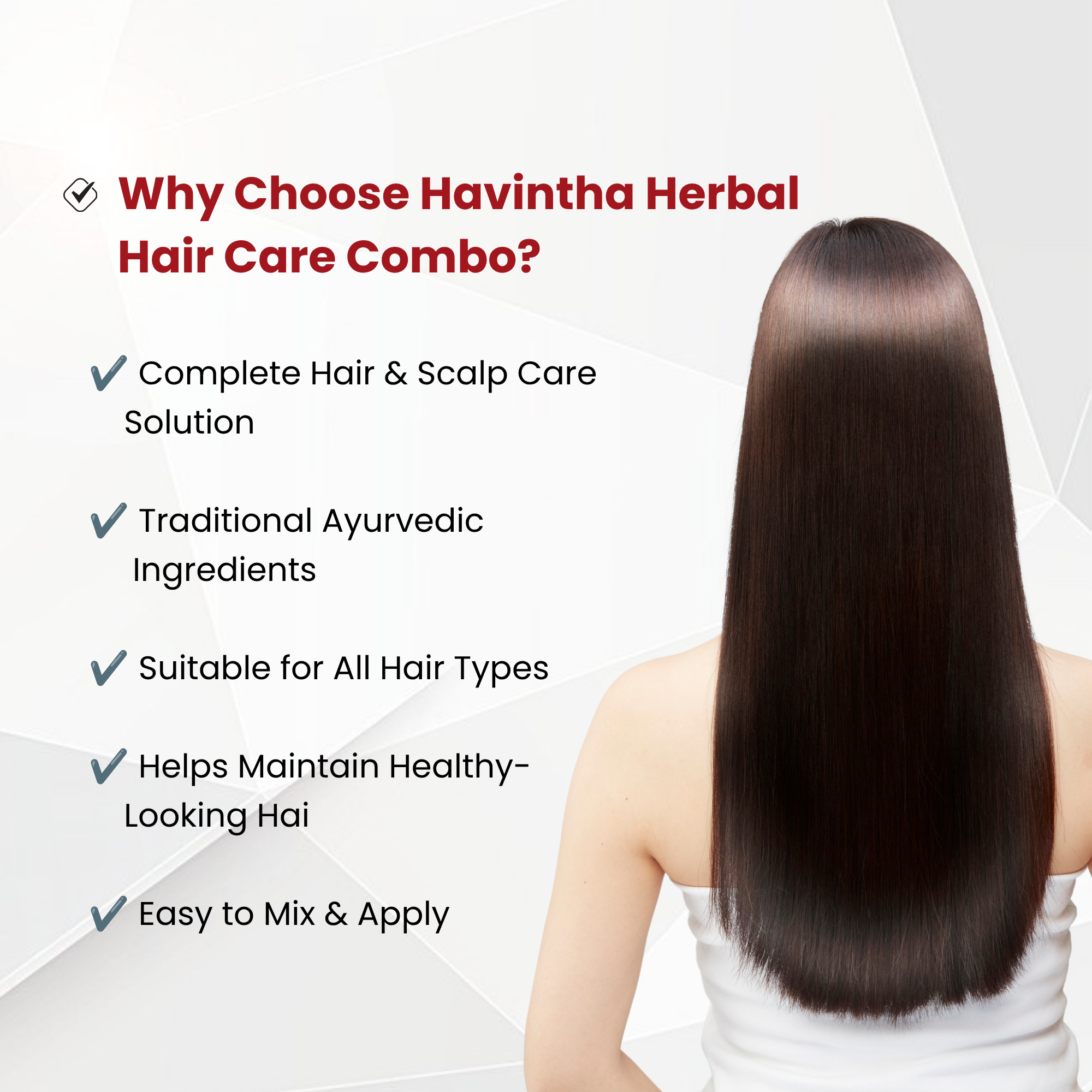 Havintha Amla, Reetha, Shikakai, Bhringraj and Hibiscus powder for Hair care (each 50 gram )