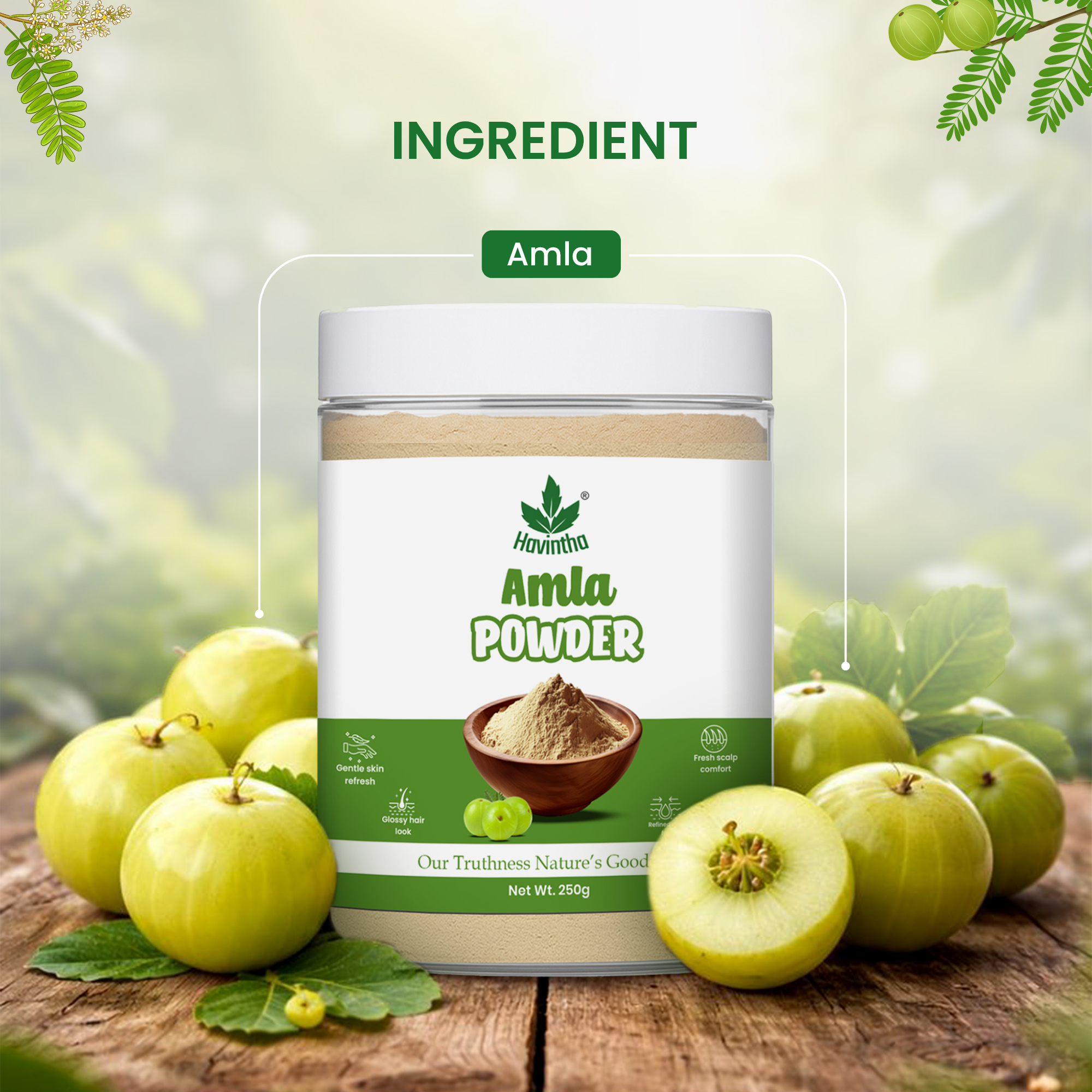 Natural Amla Powder – Indian Gooseberry – 250 Grams