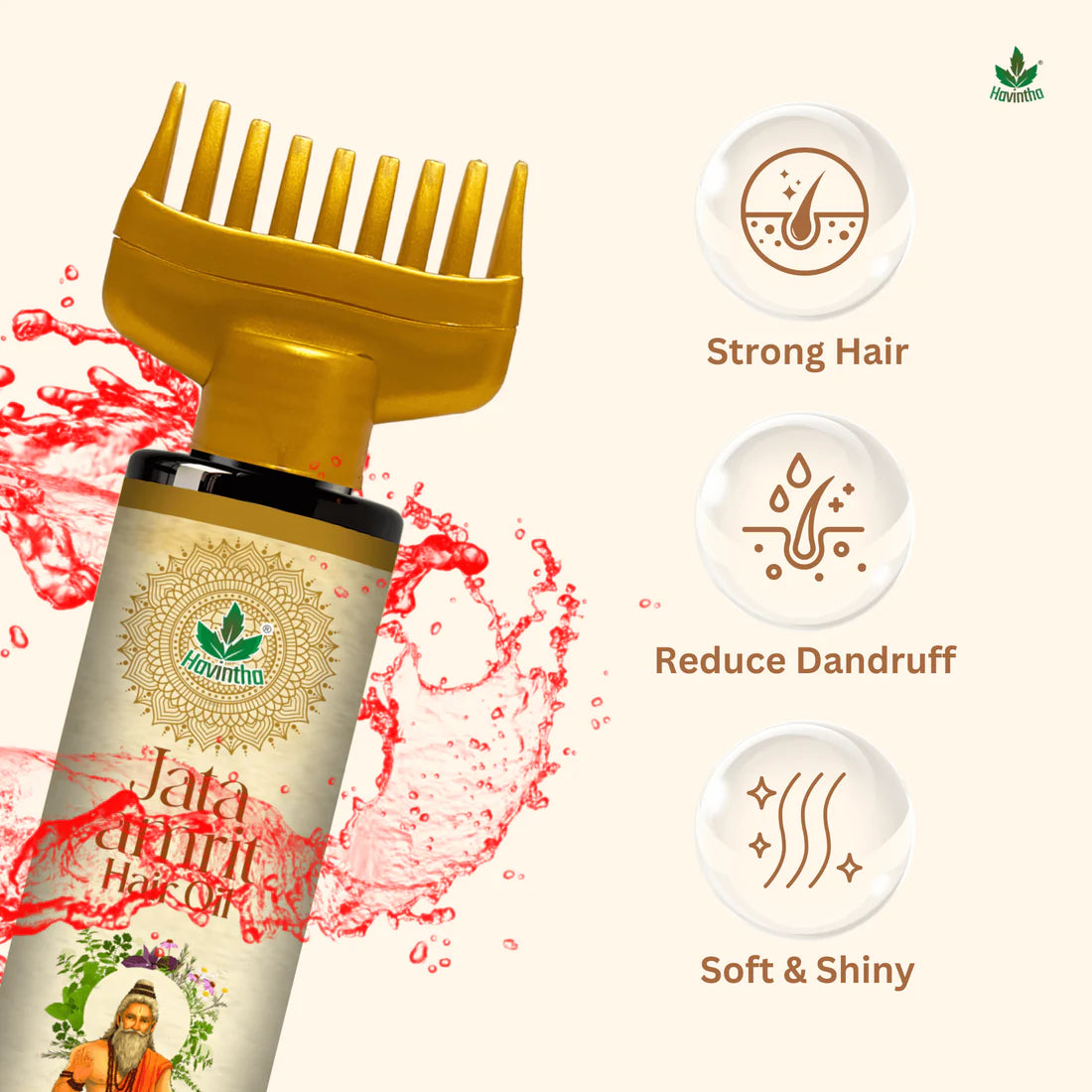 Havintha Natural Methidana Shampoo(227 GM) with Amla Reetha Shikakai Powder for All Type Hair and Jata Amrit Hair Oil (100 ML) With Rosemary, Tea Tree, Lavender, Castor Oil, Ratanjot, Black Seeds For Men & Women, Totally Organic
