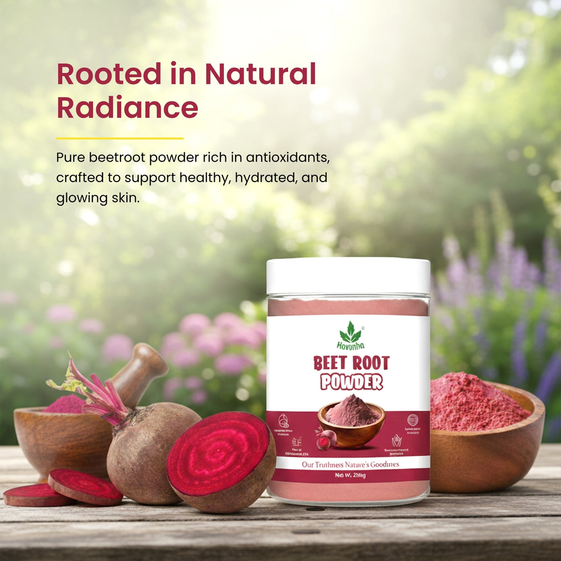 Havintha Beet Root Powder for Face | For Glowing Skin | Natural Skin Care | 250 Grams (JAR)