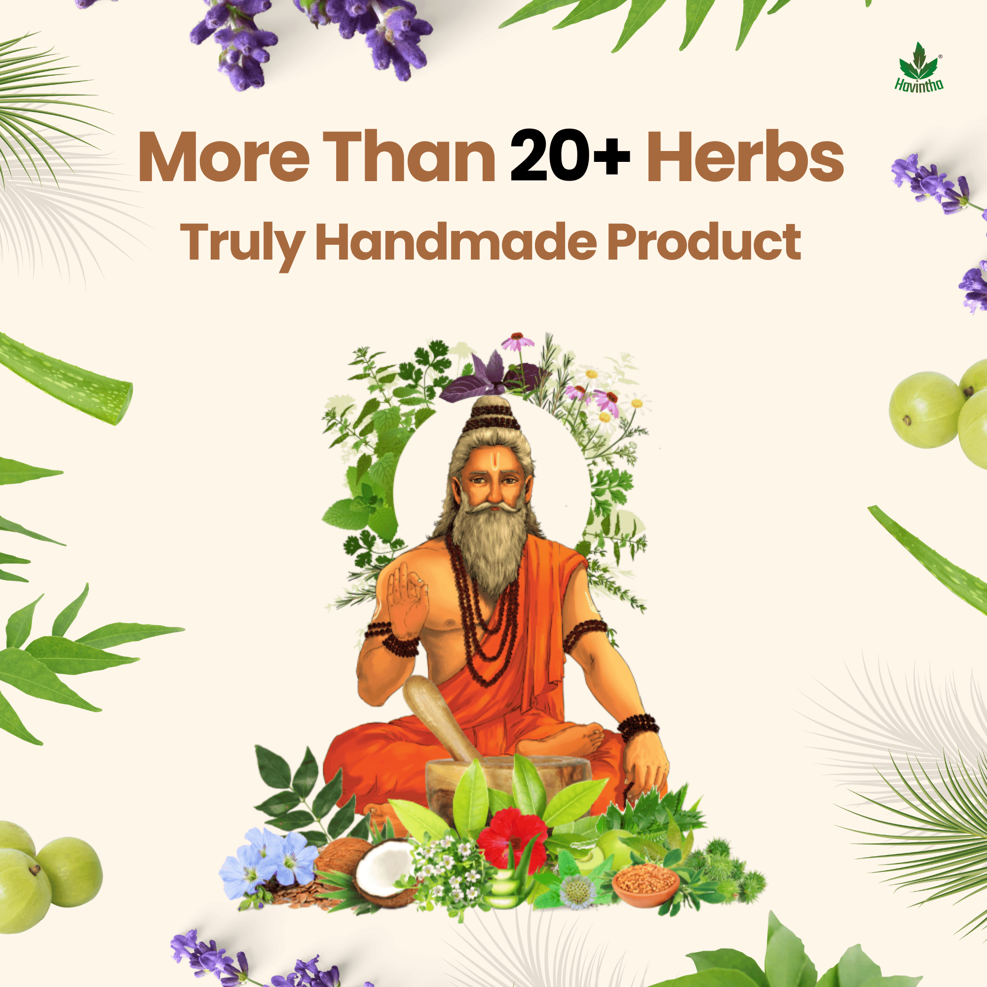 Havintha Jata Amrit Hair Oil For hair growth | Handmade herbal hair oil | Long & Shiny hair | With Lavender, Castor, Tea tree and Rosemary oil |100 ml