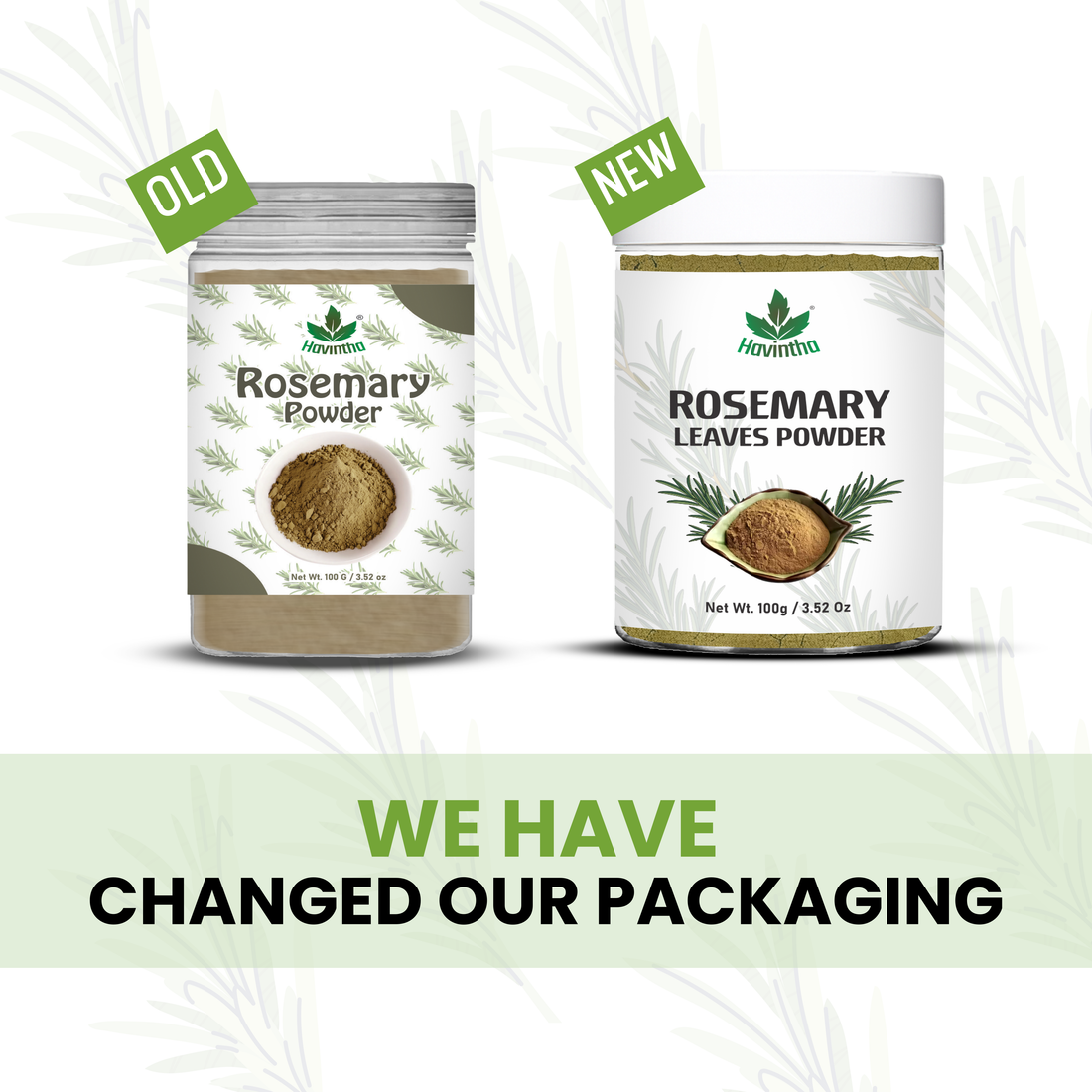 Havintha Natural Rosemary Powder For Shiny Hair|Rosemary powder for hair growth| Men & Women - 100gm