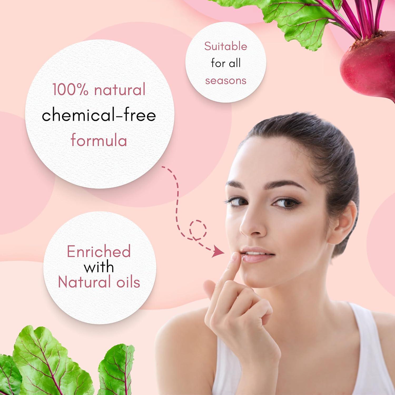 Havintha Organic Beetroot Lip Balm For Natural Pink Lips 10gm | Lip Balm for Dry and Chapped Lips | For Women & Men
