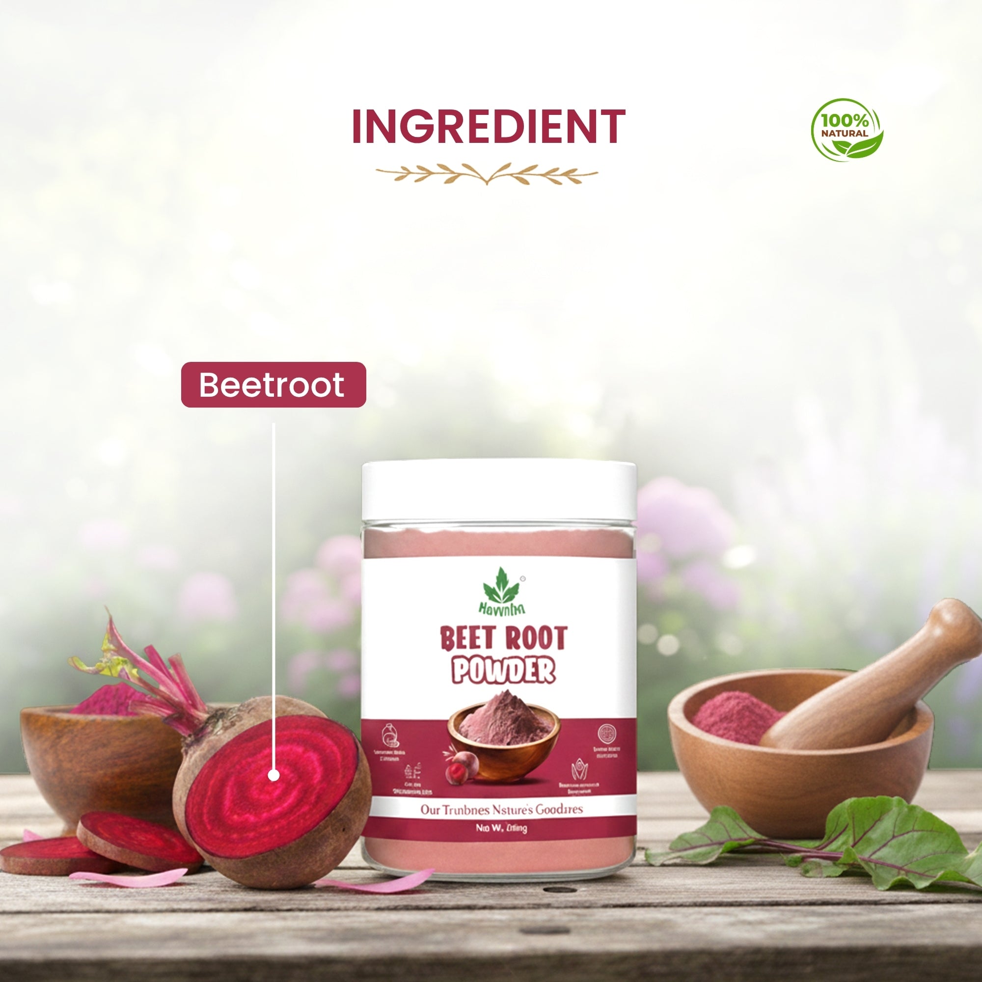 Havintha Beet Root Powder for Face | For Glowing Skin | Natural Skin Care | 250 Grams (JAR)