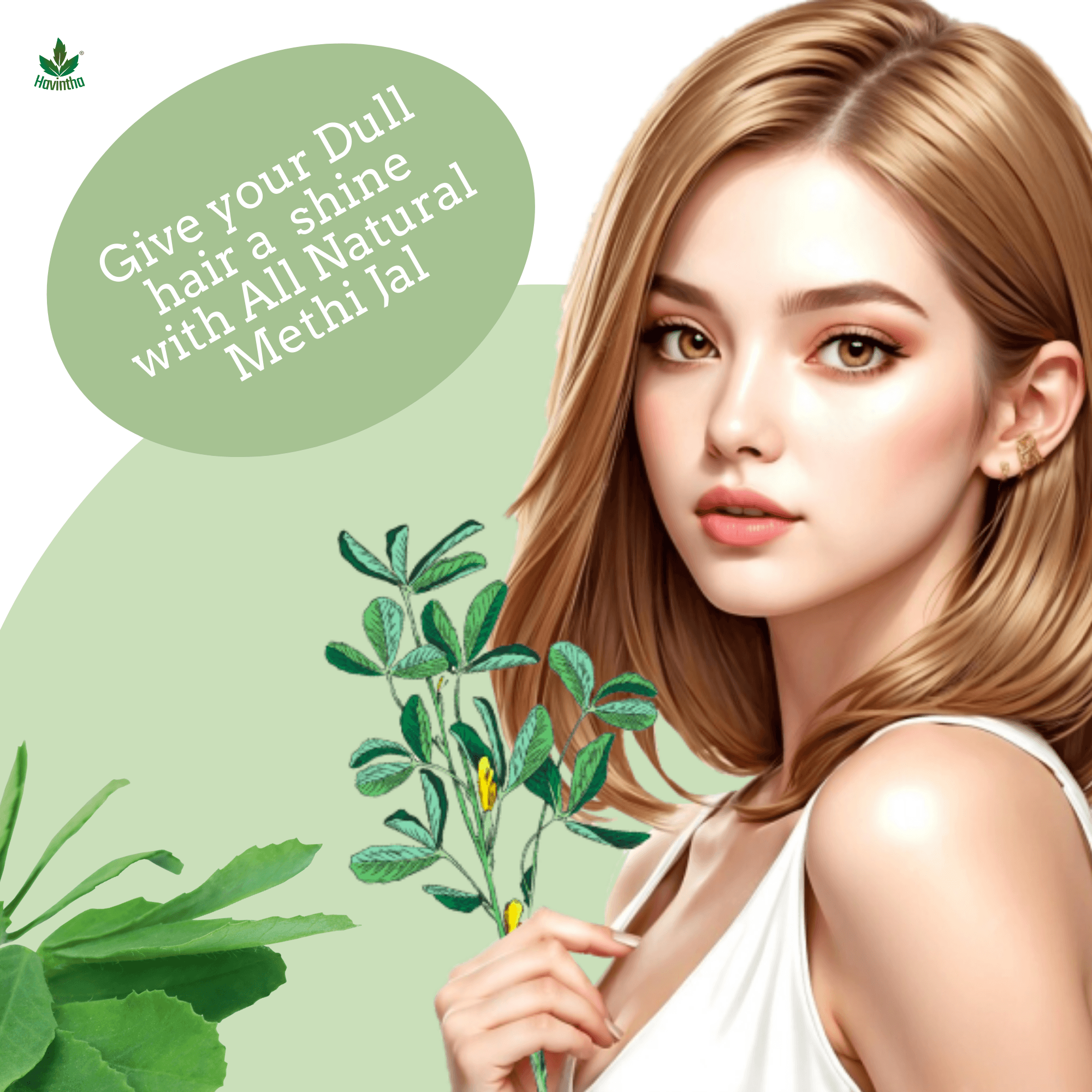 Havintha Natural Methi Jal Spray for Shiny Hair, Reduce Dandruff (200 ml) | Natural hair growth remedies | Secret to Stronger, Healthier Hair | For Men & Women, All Hair Types