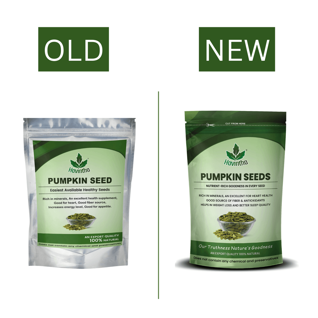 Havintha pumpkin seeds for Eating (Raw And Unroasted), Immunity Booster Seeds - 100 Grams