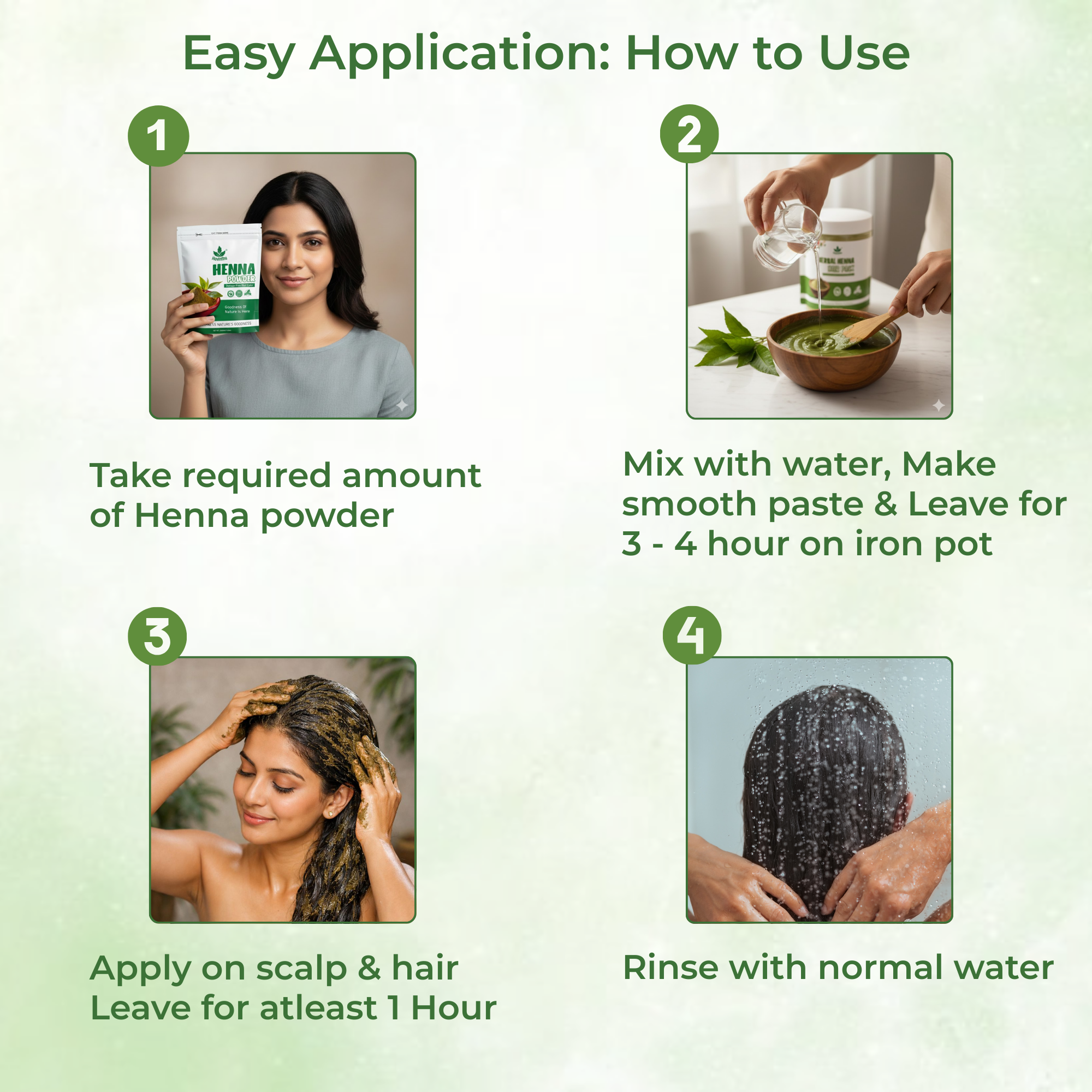 Havintha Natural Herbal Henna Hair Pack 11 Herbs Mix Mehndi Powder (227 g)