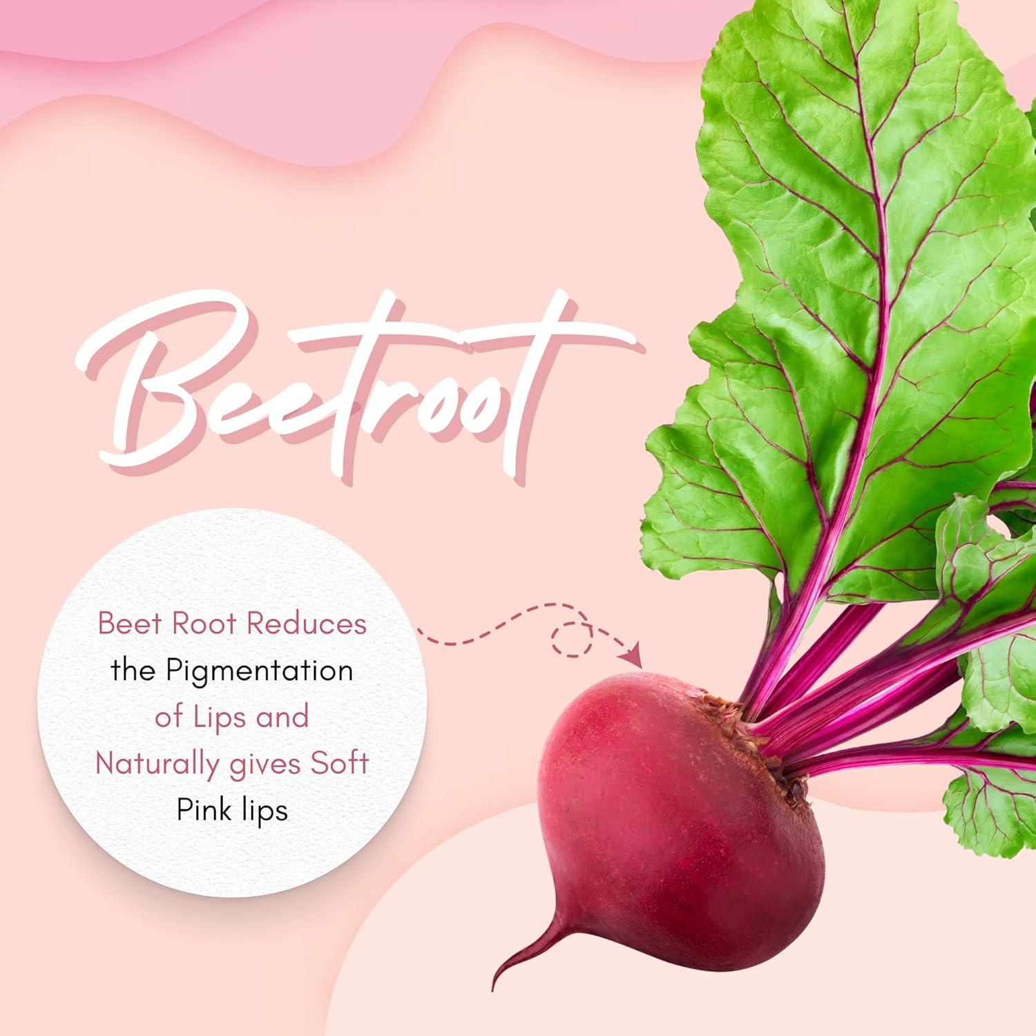 Havintha Organic Beetroot Lip Balm For Natural Pink Lips 10gm | Lip Balm for Dry and Chapped Lips | For Women & Men
