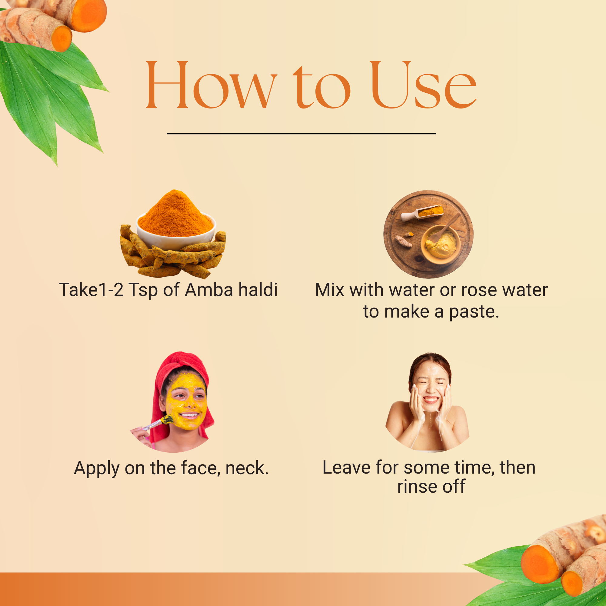 Havintha Wild Turmeric Powder for Face | Amba Haldi | Promotes Glowing Skin - 100 Grams