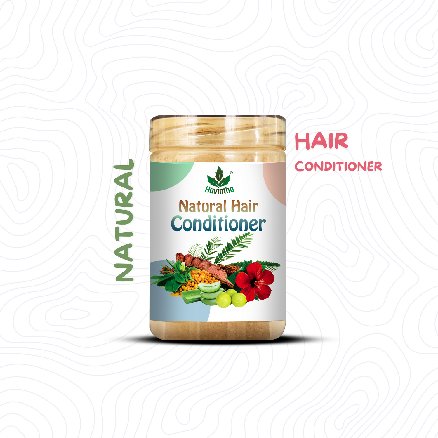 Havintha Natural Hair Conditioner: Smoothen Dry, Frizzy Hair | Repair Dull, Damaged Strands | Prevent Breakage, Improve Texture - Herbal Formula | Ideal for Women &amp; Men | 227gm