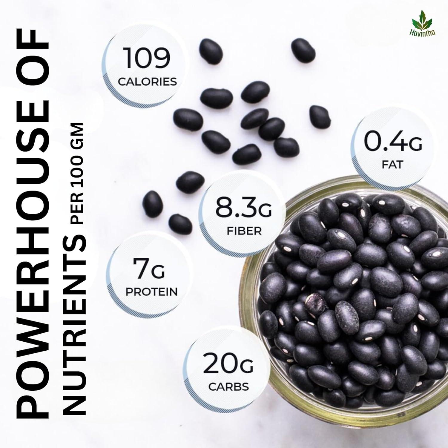 Havintha Natural Black Beans | Black Soybeans - 1 Kg