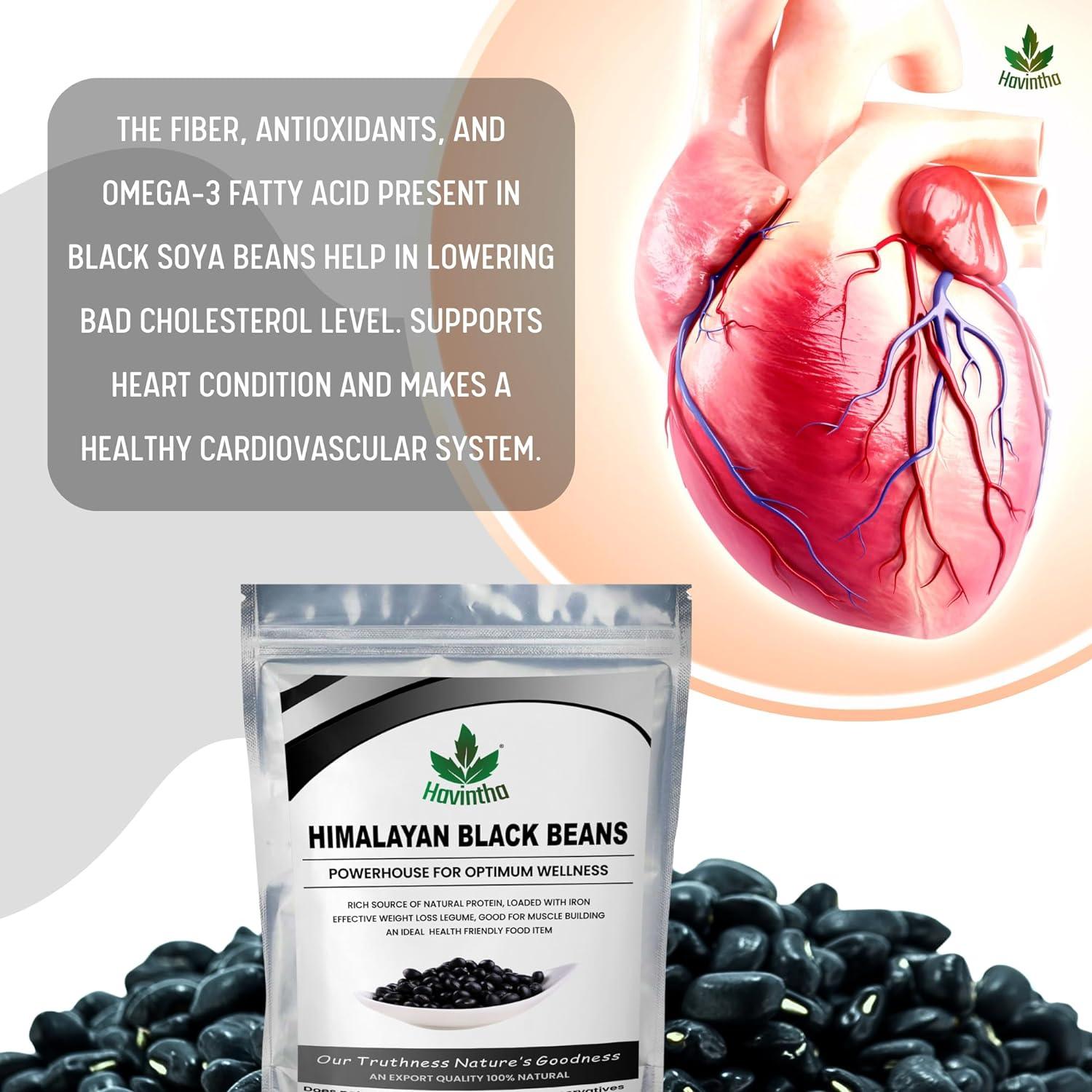 Havintha Natural Black Beans | Black Soybeans - 250 Gm