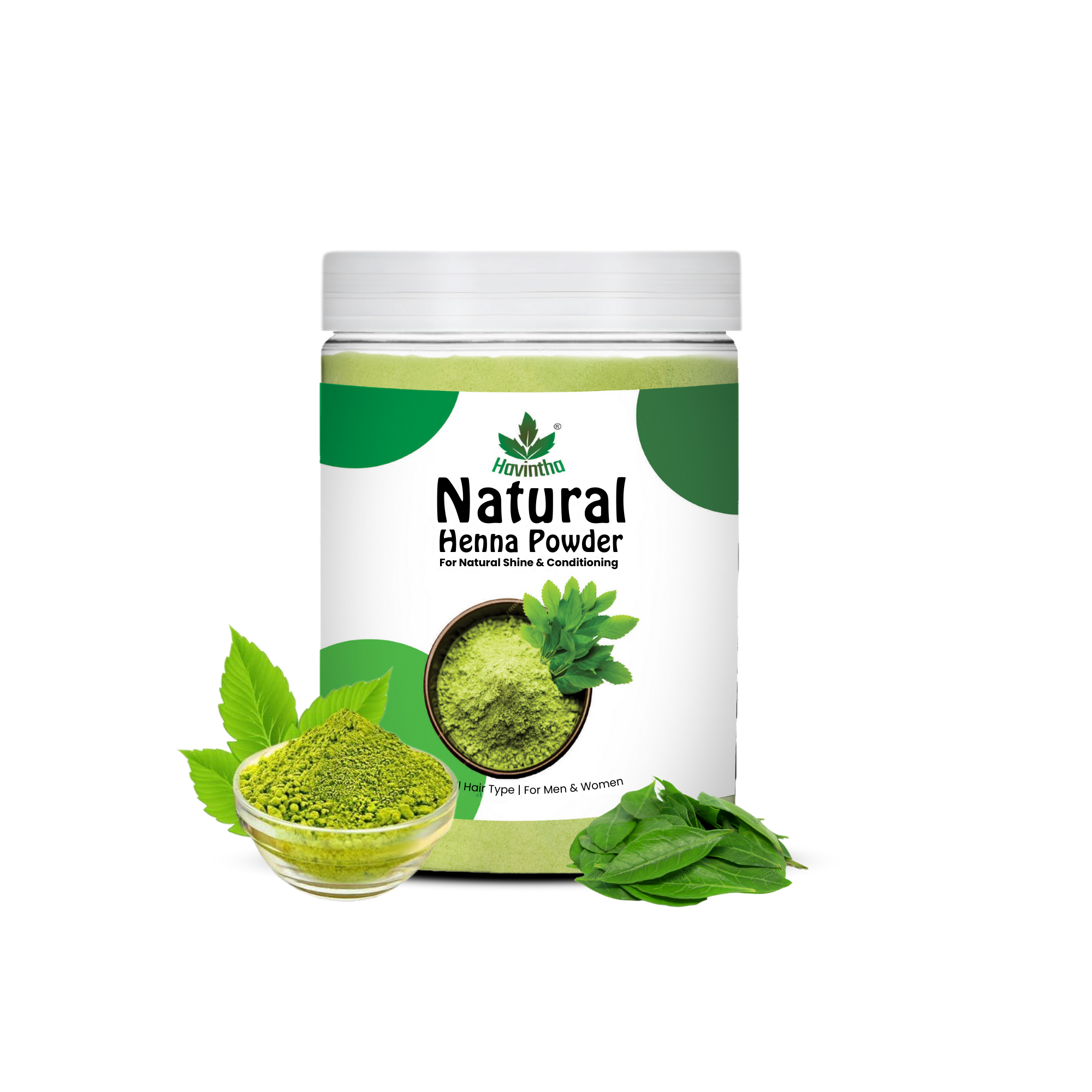 Havintha Natural Henna Mehndi powder | Natural Hair Colour | For All Types Hair | 250 Grams (JAR)