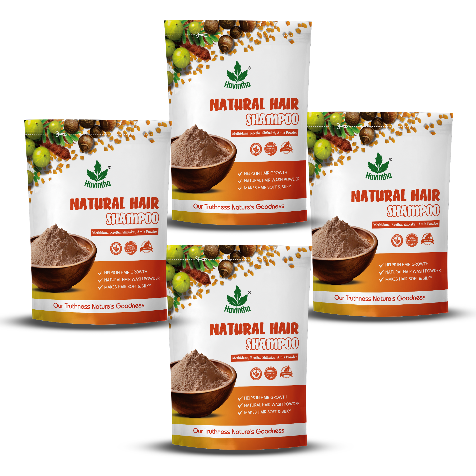 Natural Hair Shampoo with Methi Dana, Amla, Reetha & Shikakai – Fights Hair Fall & Promotes New Hair Growth |Men & Women (227g)