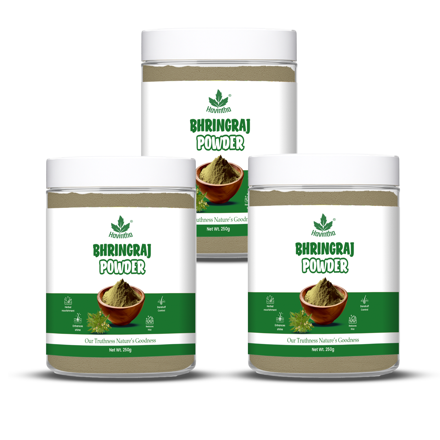 Bhringraj Powder For Hair Growth Split Ends Nourishment Dandruff Moisturising - 250 Grams