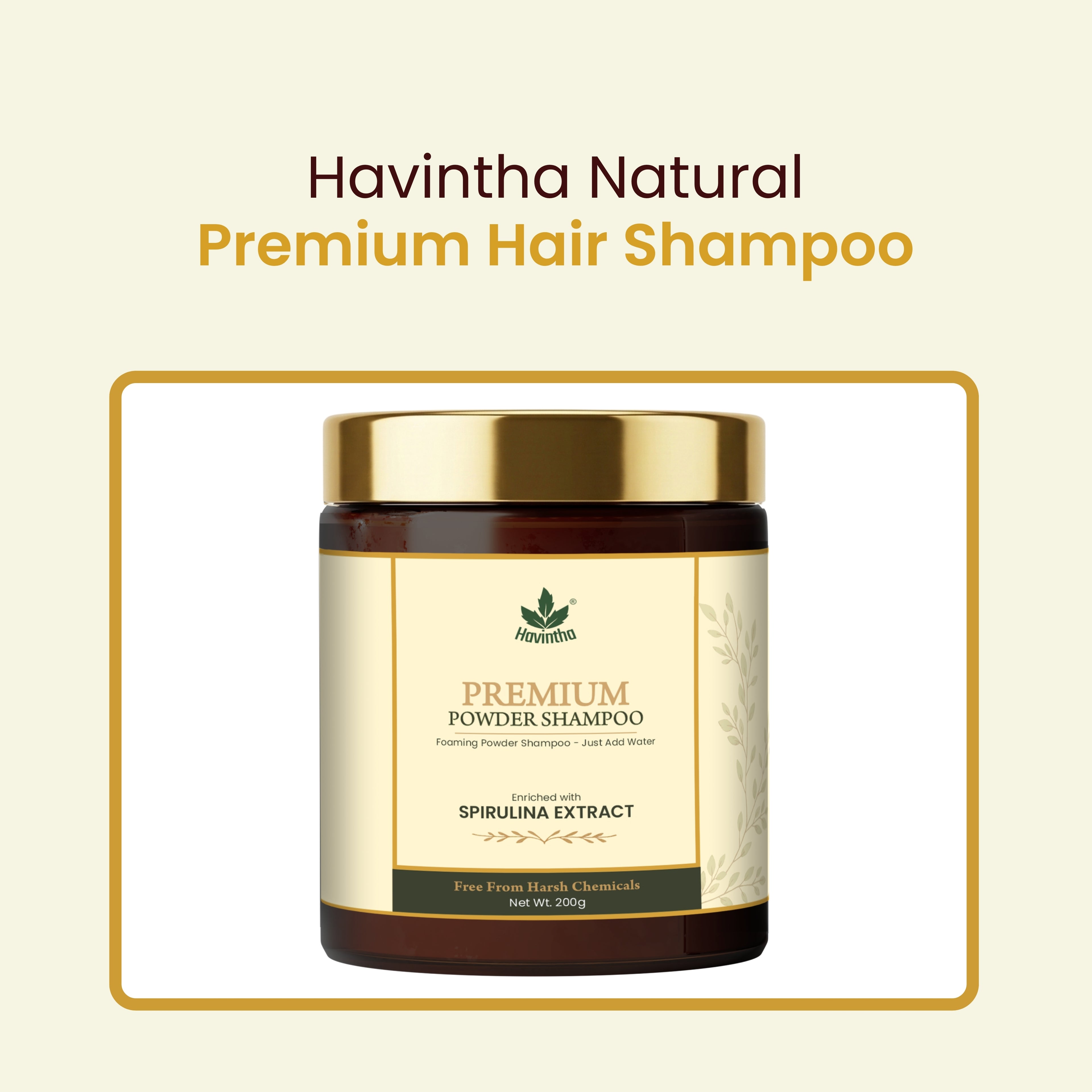Havintha Premium Hair Shampoo 200g with Spirulina |Herbal Formula for Thick, Healthy Hair