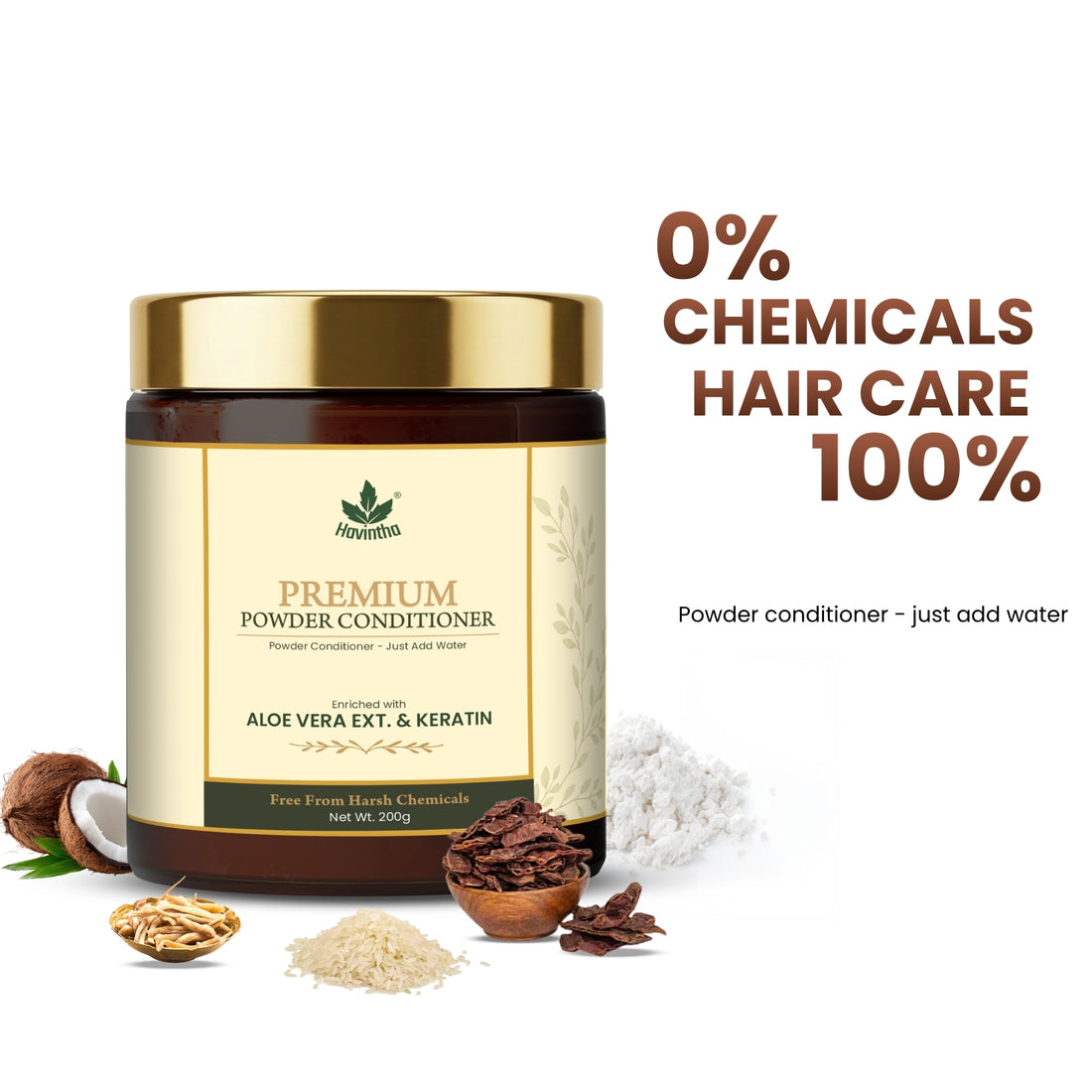 Havintha Premium Hair Conditioner 200g with Aloe Vera & Keratin for Smooth, Strong, Shiny Hair
