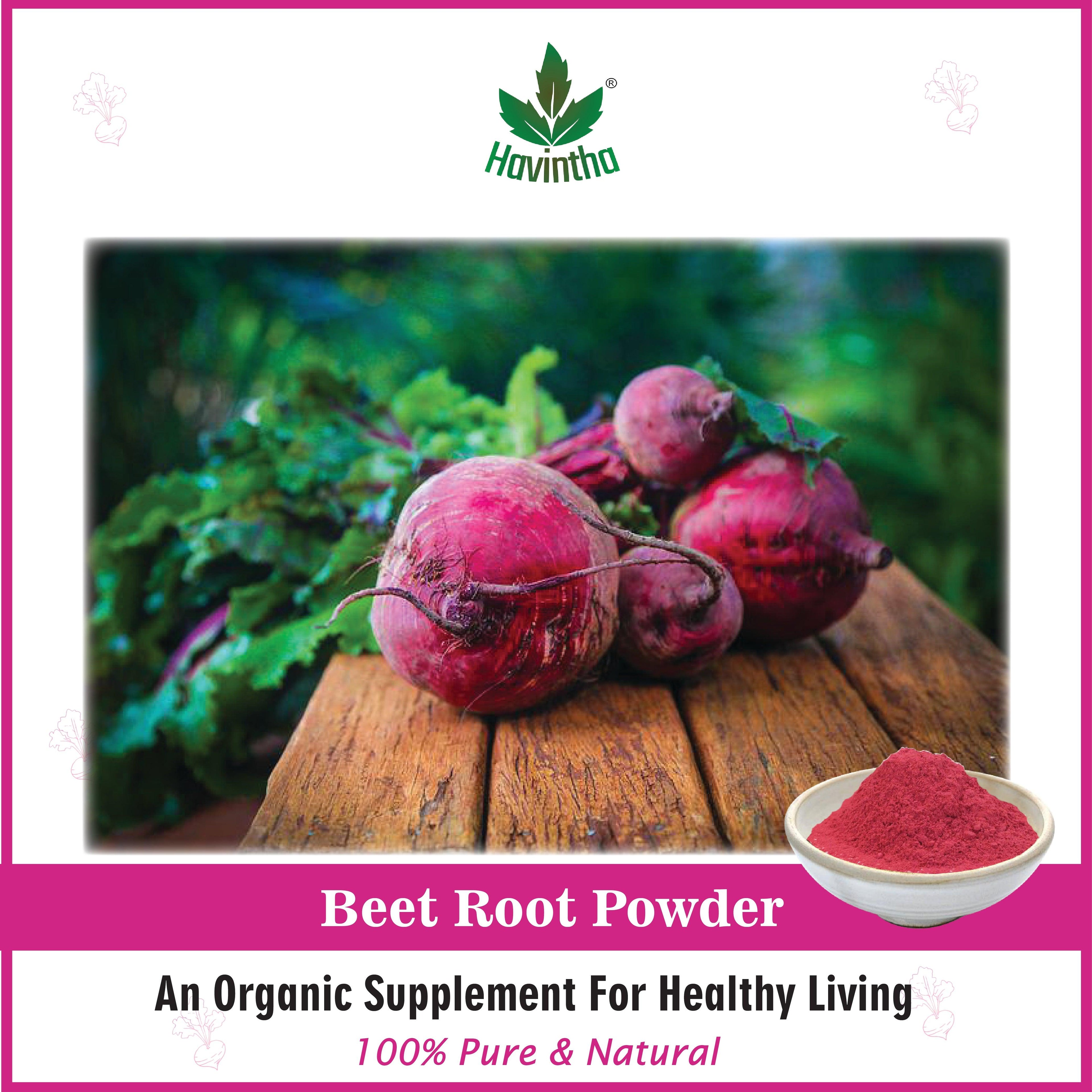 Havintha Natural Beet Root Powder Improves Heart Health and Blood Pressure - 227g
