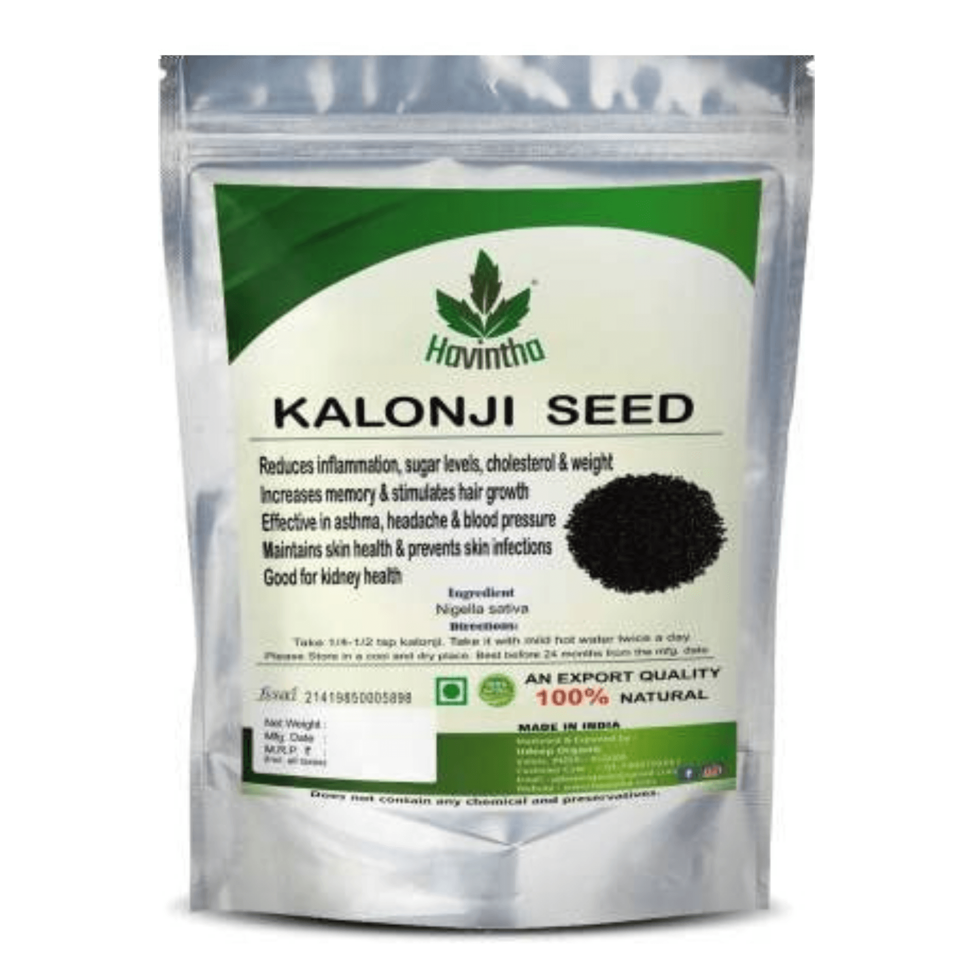 Havintha Kalonji Seeds Help for Lower Cholesterol (227 g)