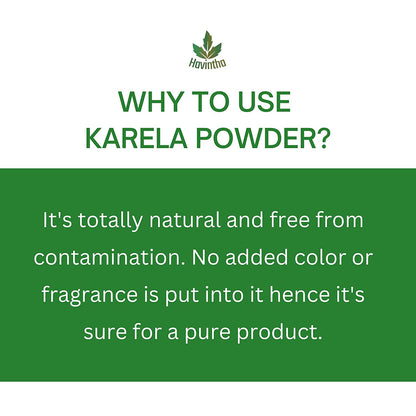 Havintha Natural Karela Powder - High in Vitamins, Minerals &amp; Antioxidants - 227gm